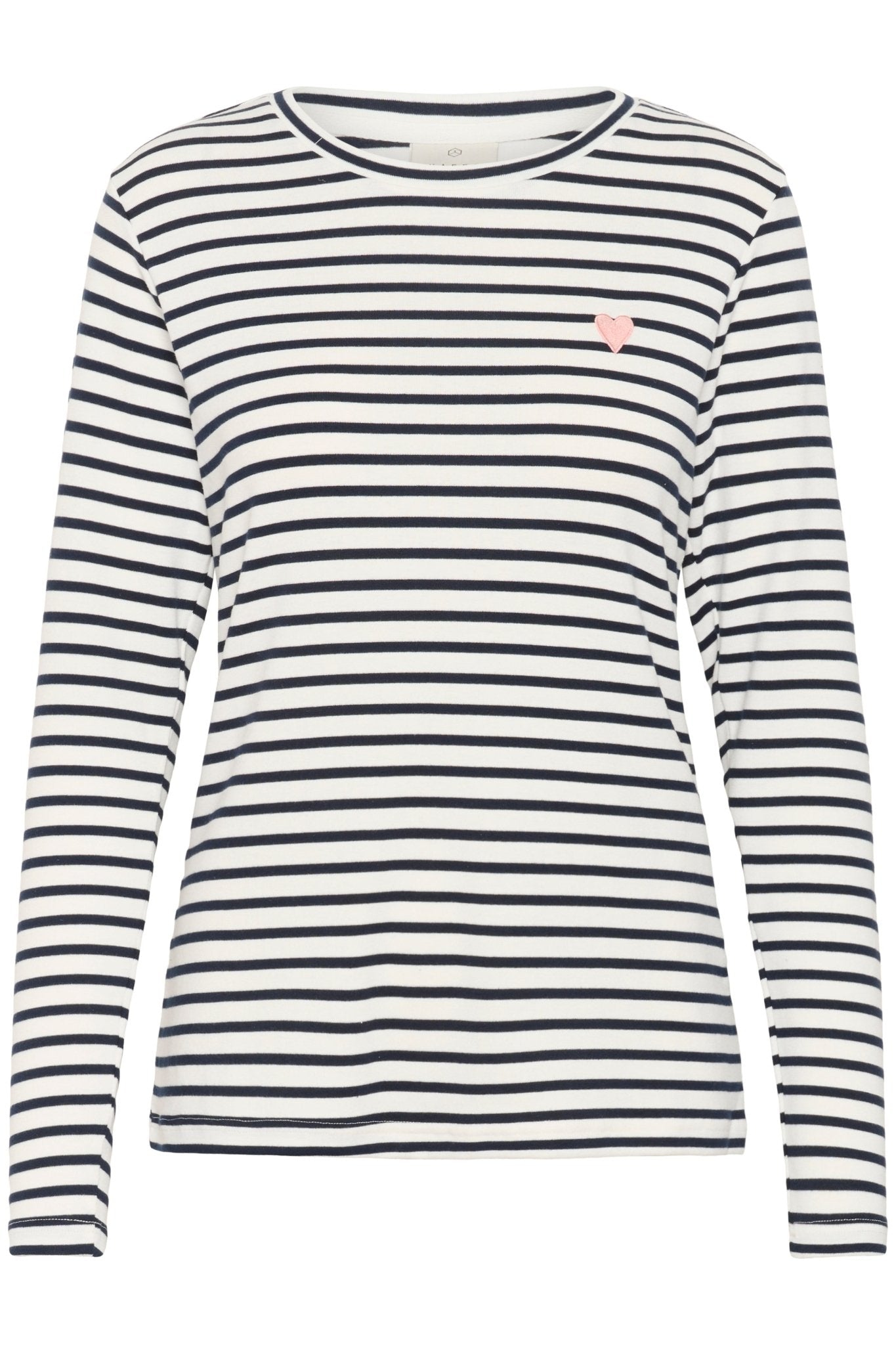 Kaffe Liddy T-shirt Chalk Midnight Stripe