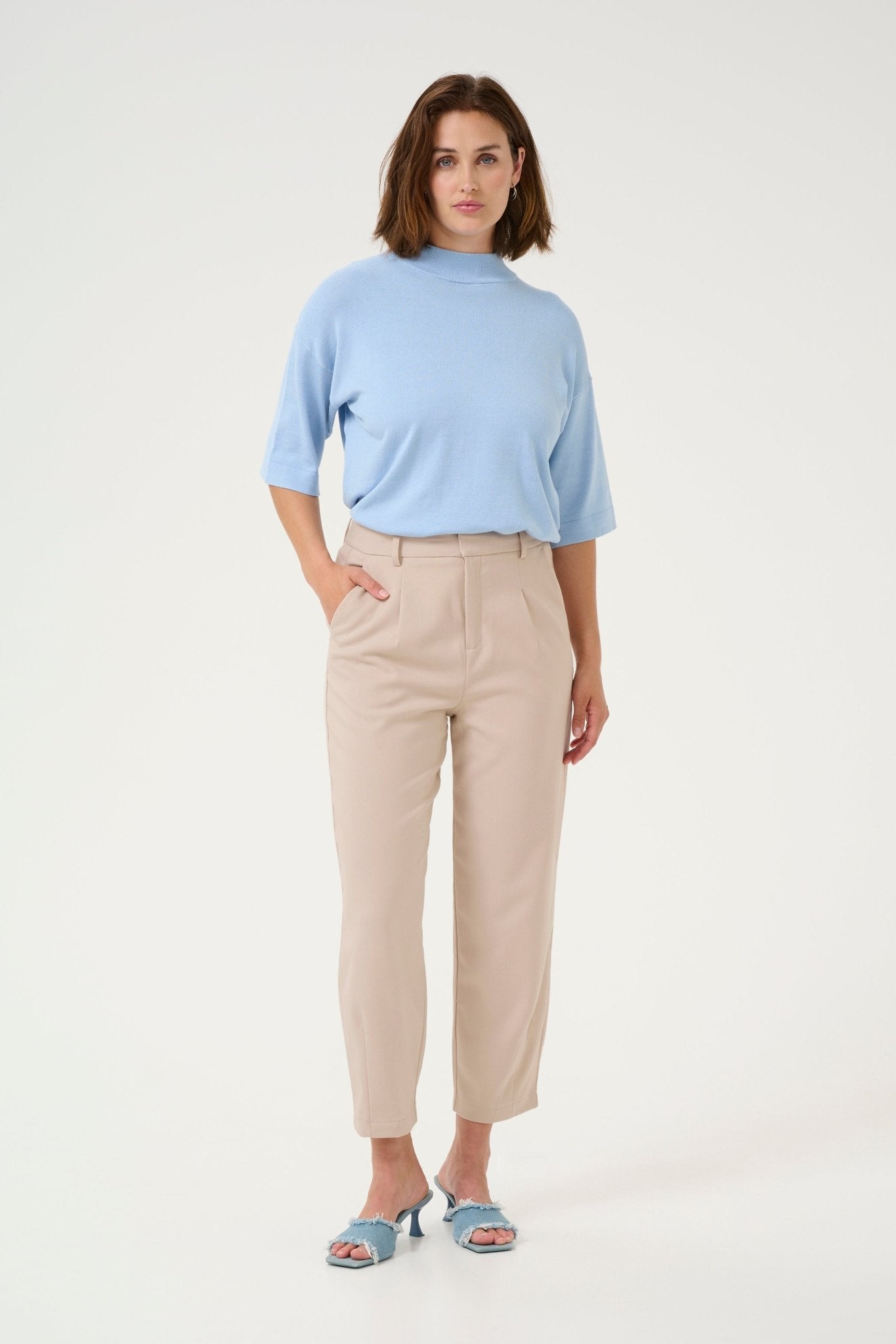 Kaffe Merle Trousers Feather Gray