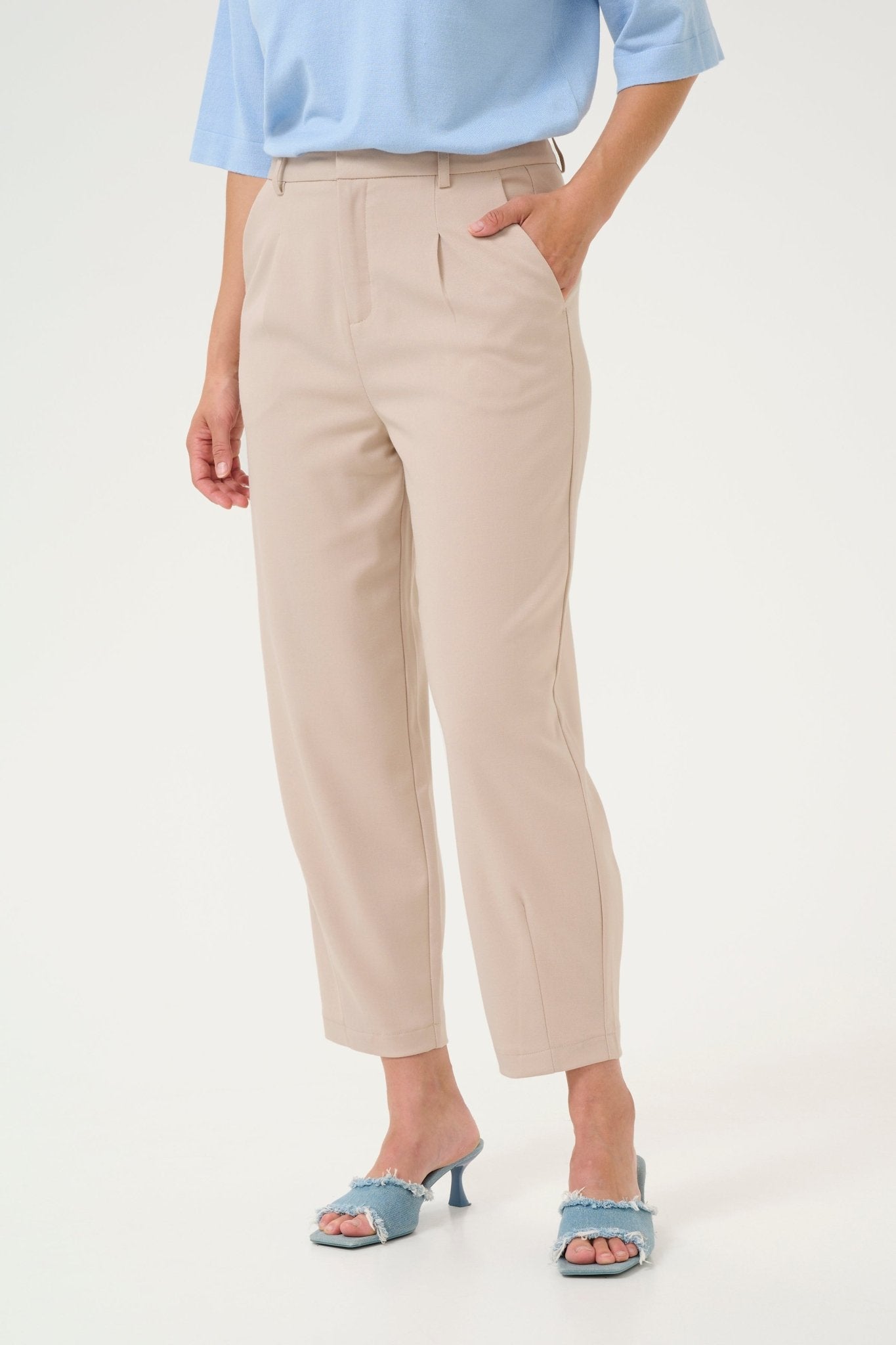 Kaffe Merle Trousers Feather Gray