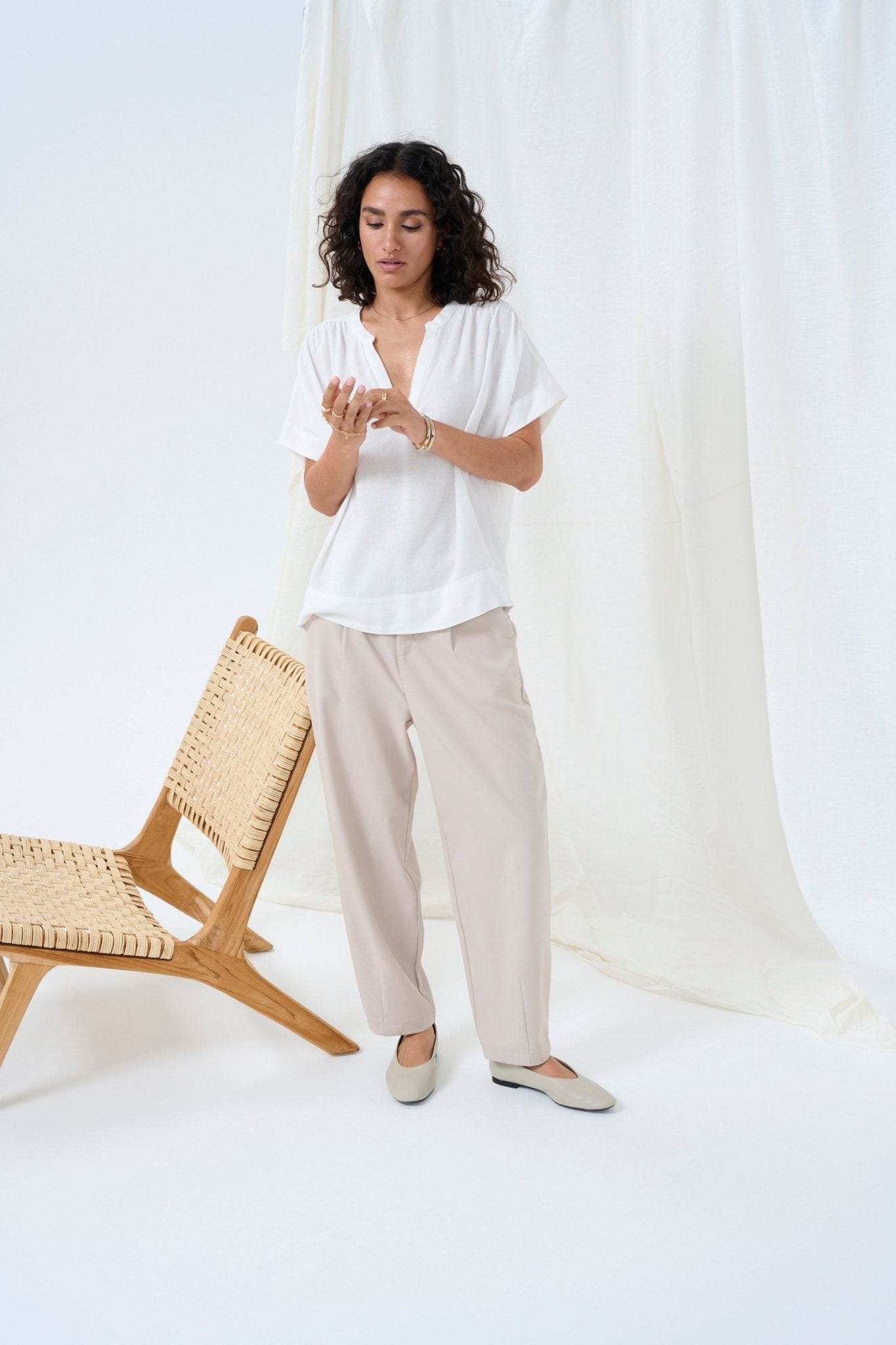 Kaffe Merle Trousers Feather Gray