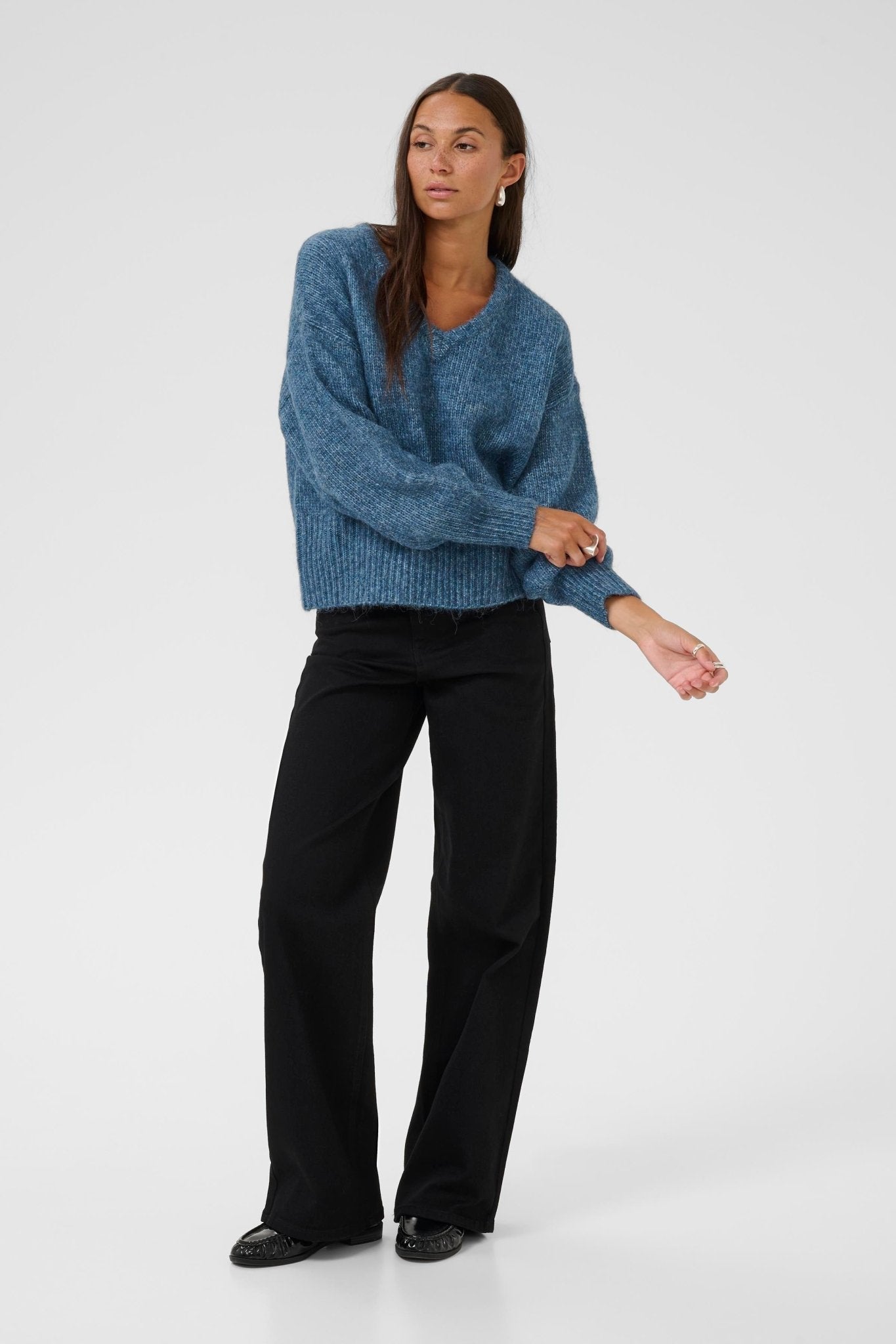 picture of Kaffe KATrina Pullover - Bering Sea Melange - Number Two - womens - fashion - clothing - Kaffe 3