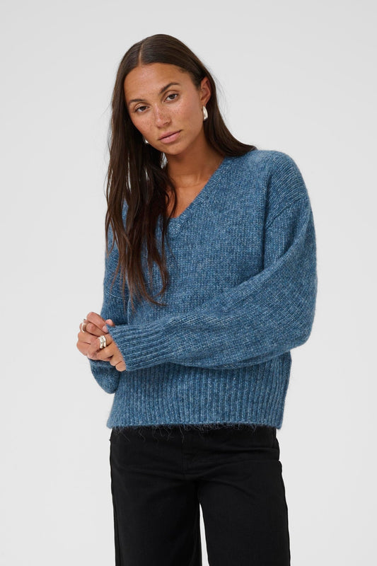 picture of Kaffe KATrina Pullover - Bering Sea Melange - Number Two - womens - fashion - clothing - Kaffe 1