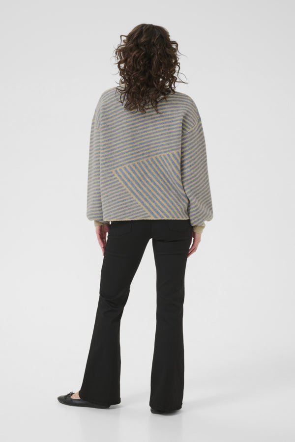 picture of Kaffe KAverena Knit Pullover - Feather Grey/Windward - Number Two - womens - fashion - clothing - Kaffe 2