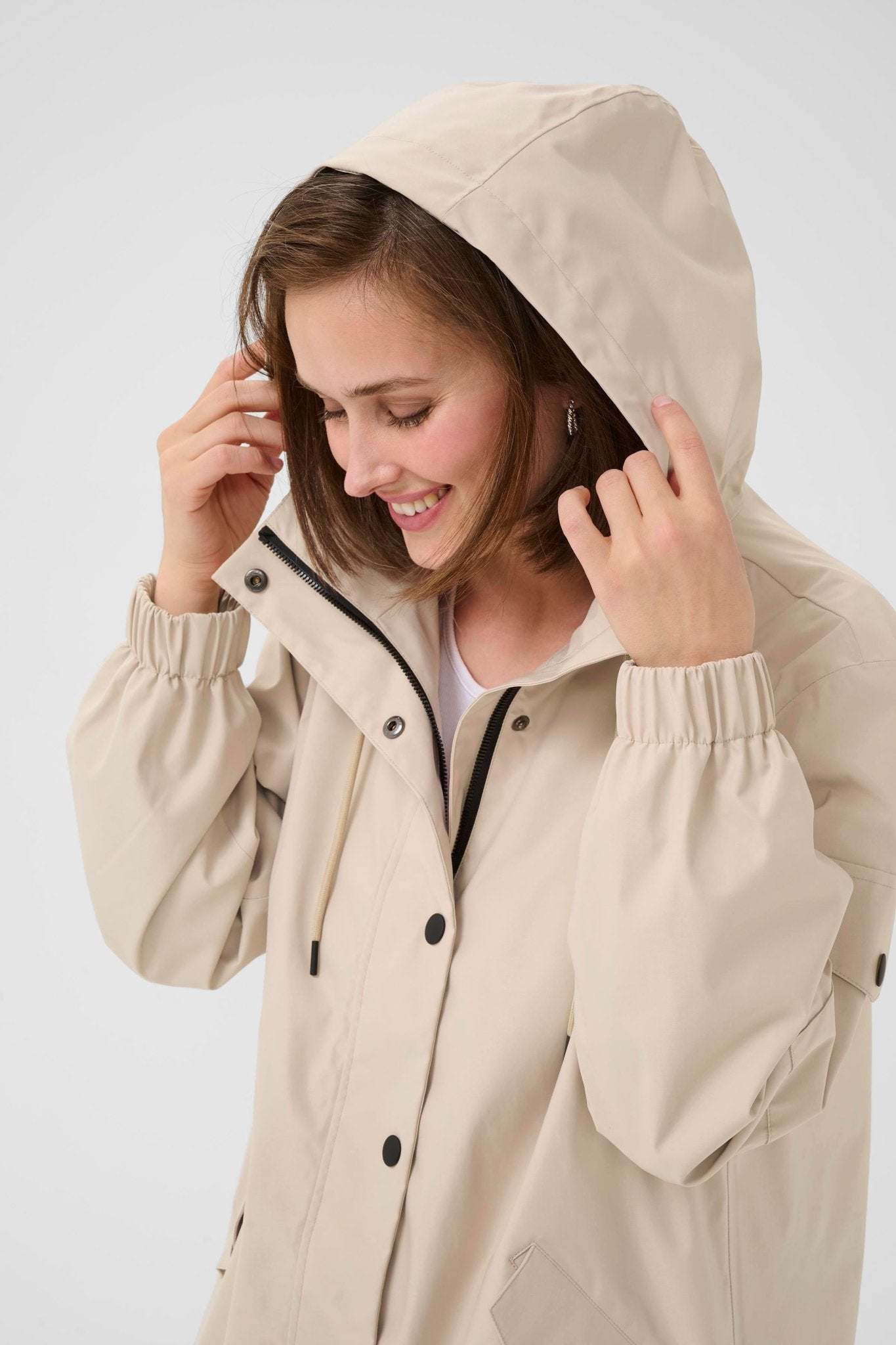 picture of Kaffe KAEnnie Coat - Fearher Gray - Number Two - womens - fashion - clothing - Kaffe 2