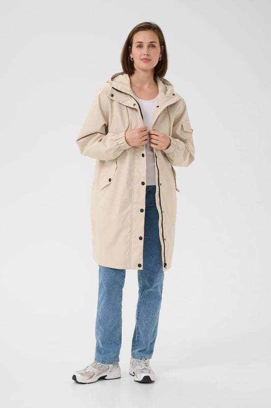 picture of Kaffe KAEnnie Coat - Fearher Gray - Number Two - womens - fashion - clothing - Kaffe 1