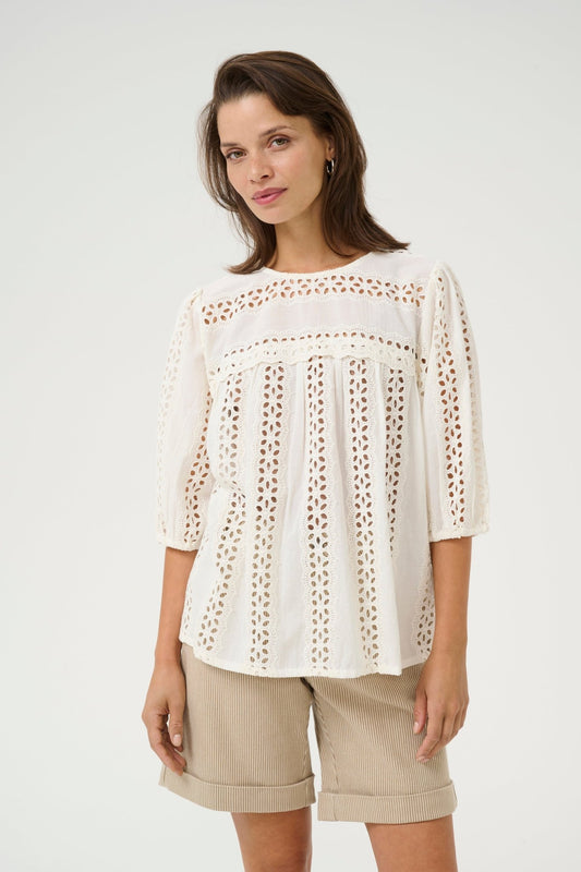 picture of Kaffe Randy Blouse Chalk - Number Two - womens - fashion - clothing - Kaffe 1