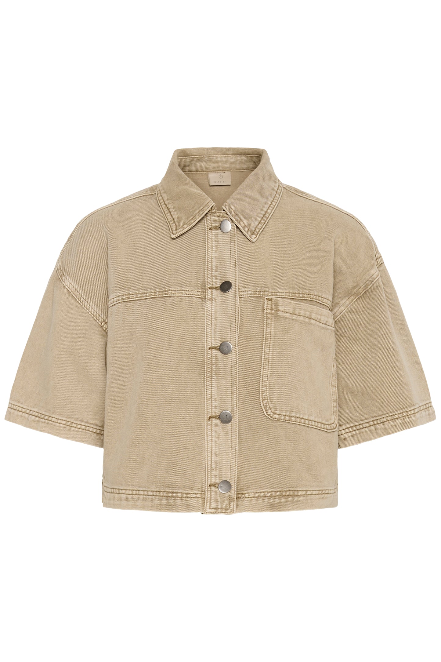 Kaffe KAriana Denim Shirt Washed Light Brown
