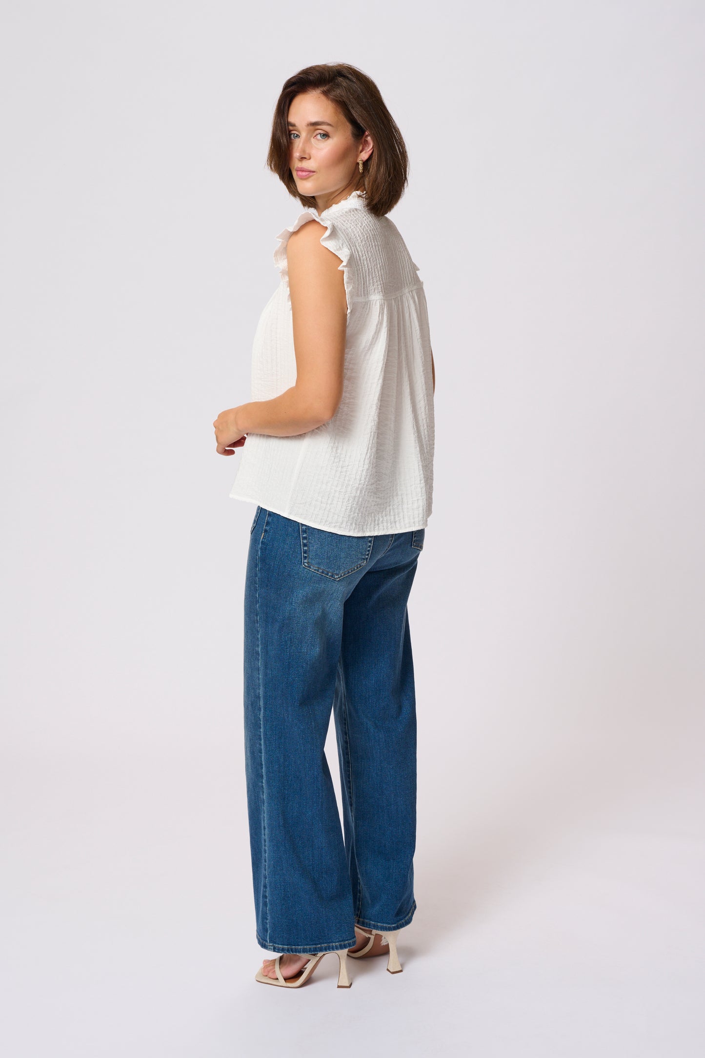 Kaffe KAliany Via Blouse Chalk