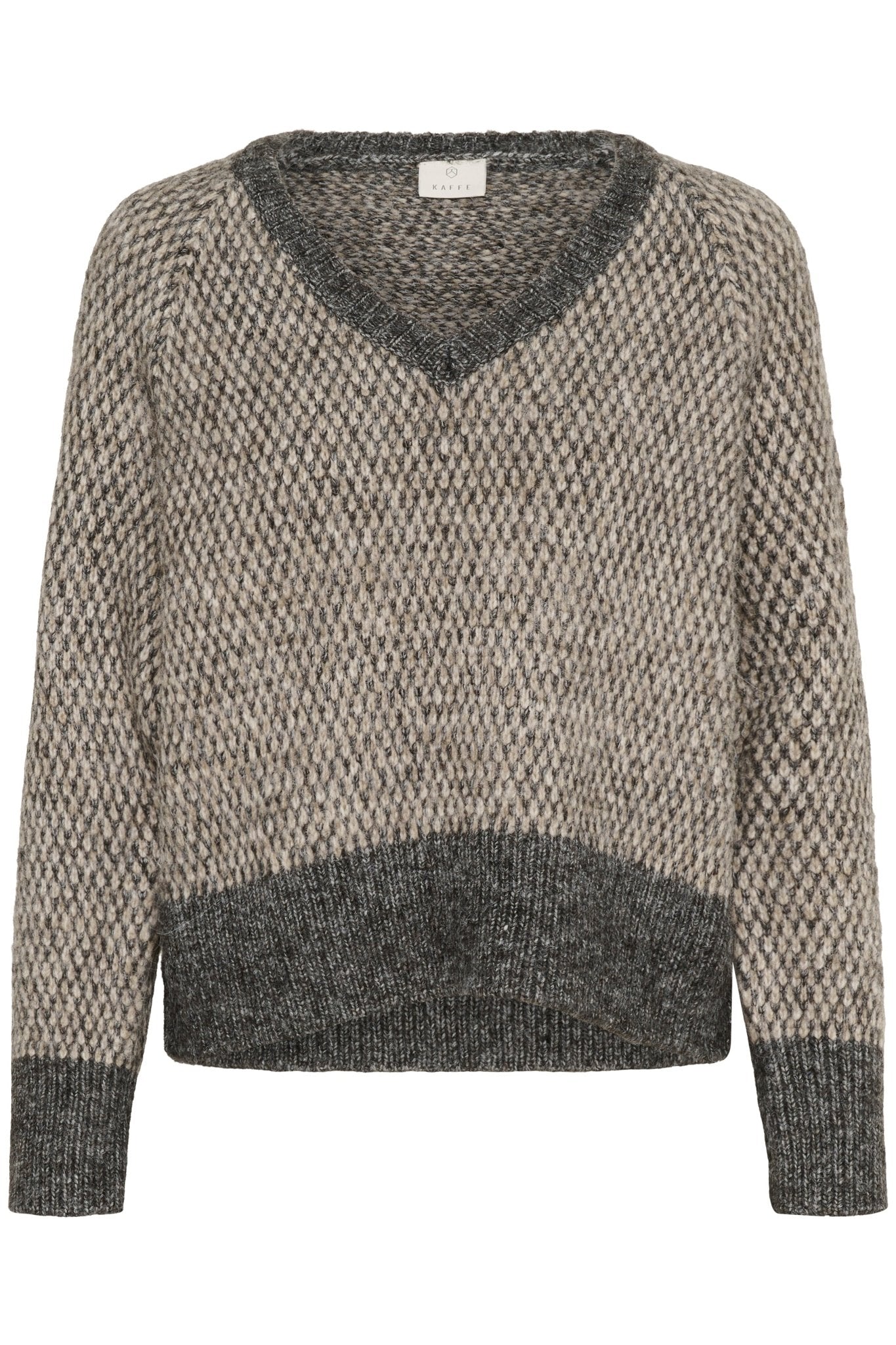 picture of Kaffe KAMelinda Pullover - Dark Grey/Feather Gray Melange - Number Two - womens - fashion - clothing - Kaffe 5