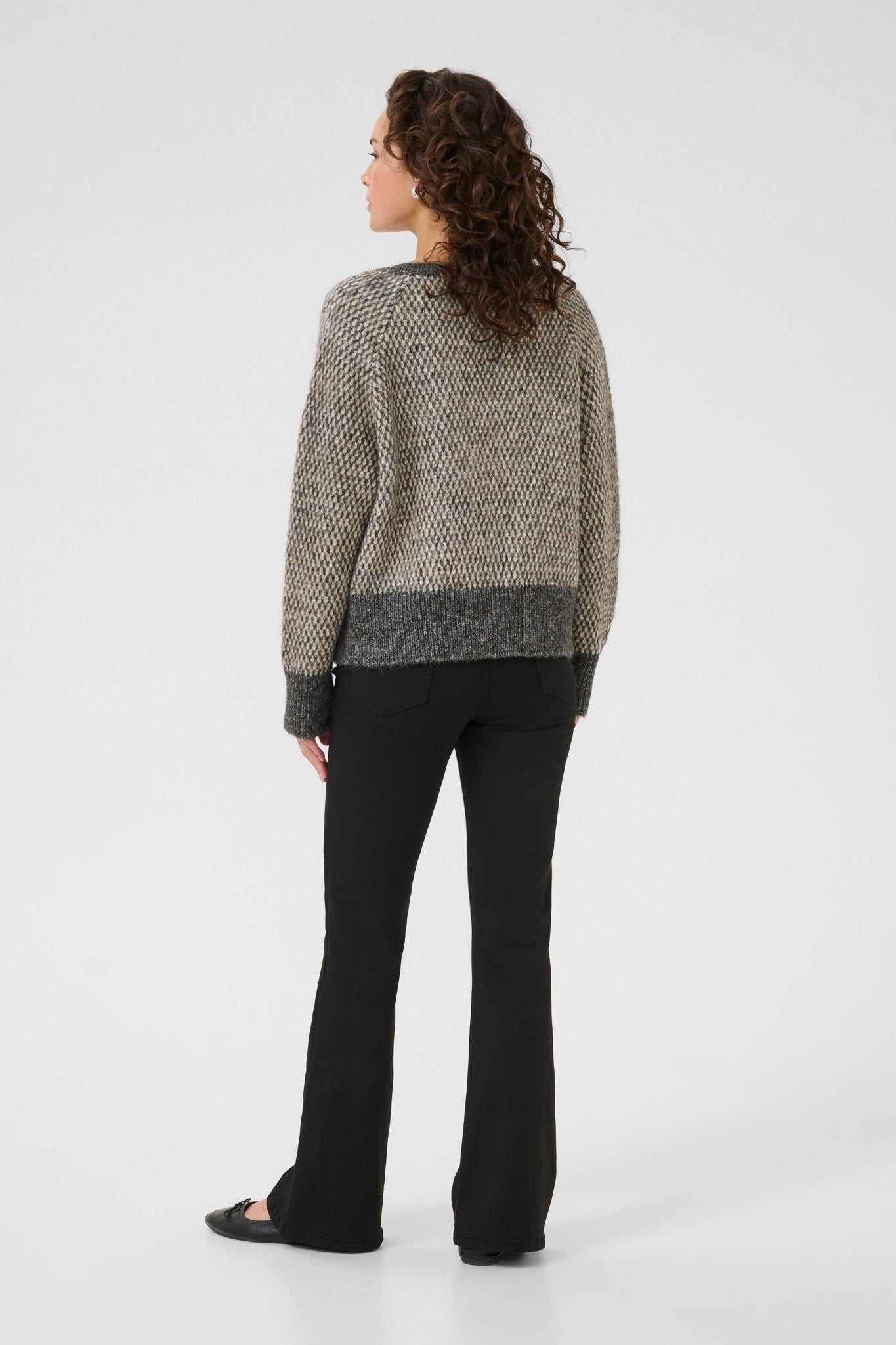 picture of Kaffe KAMelinda Pullover - Dark Grey/Feather Gray Melange - Number Two - womens - fashion - clothing - Kaffe 4