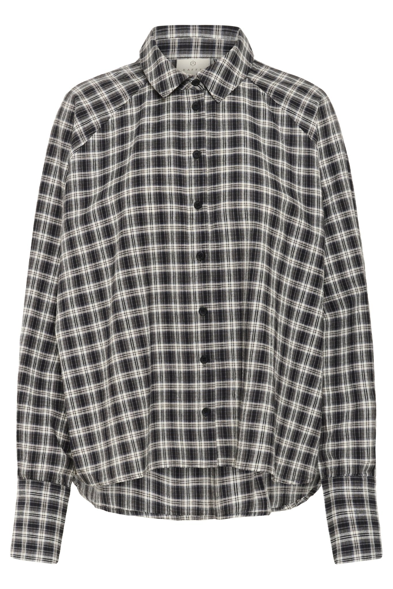 picture of Kaffe KAElna Shirt - Black/Grey Check - Number Two - womens - fashion - clothing - Kaffe 2