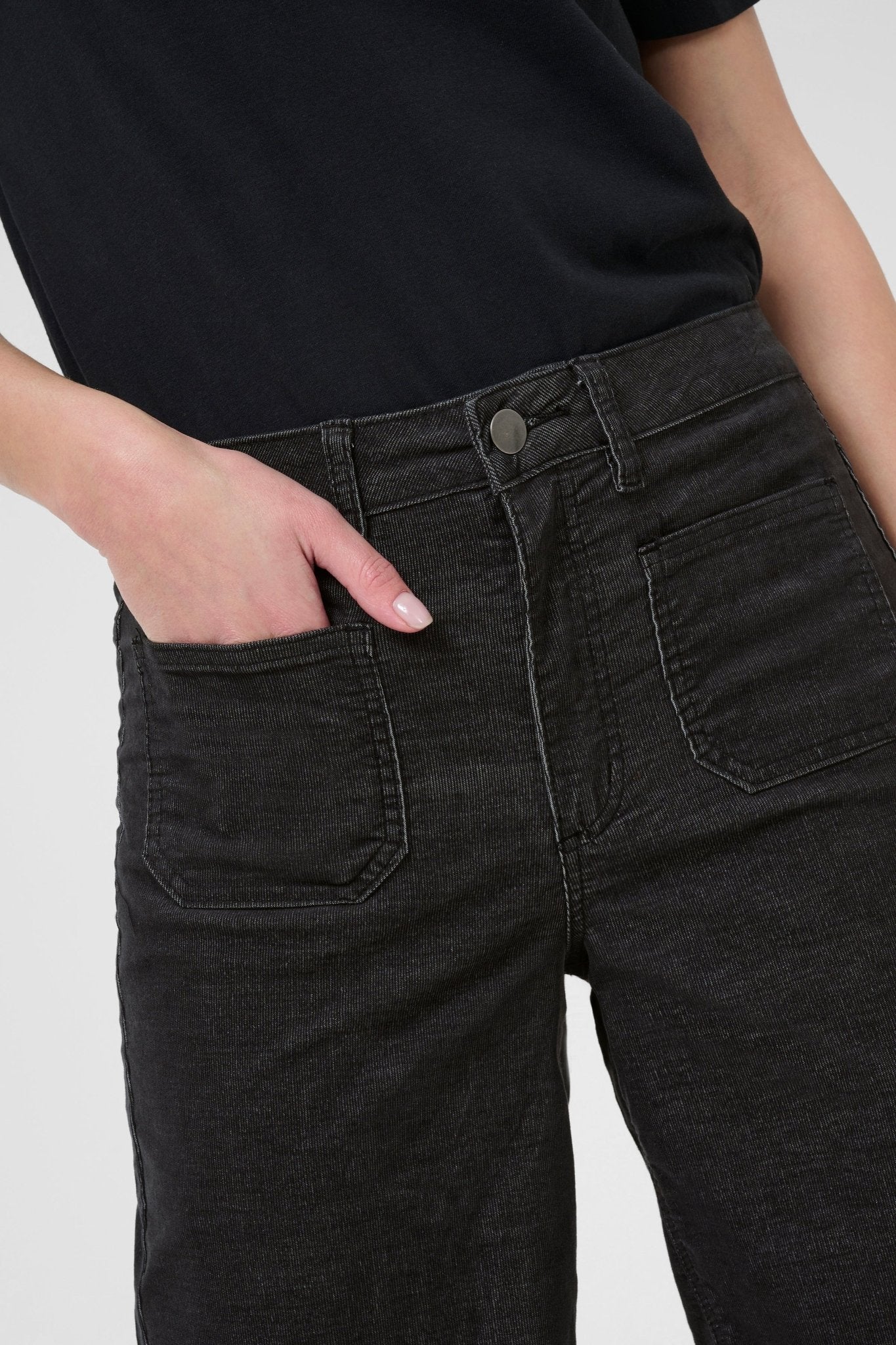 picture of Kaffe KAMolly Cord Trouser - Black Oyster - Number Two - womens - fashion - clothing - Kaffe 2