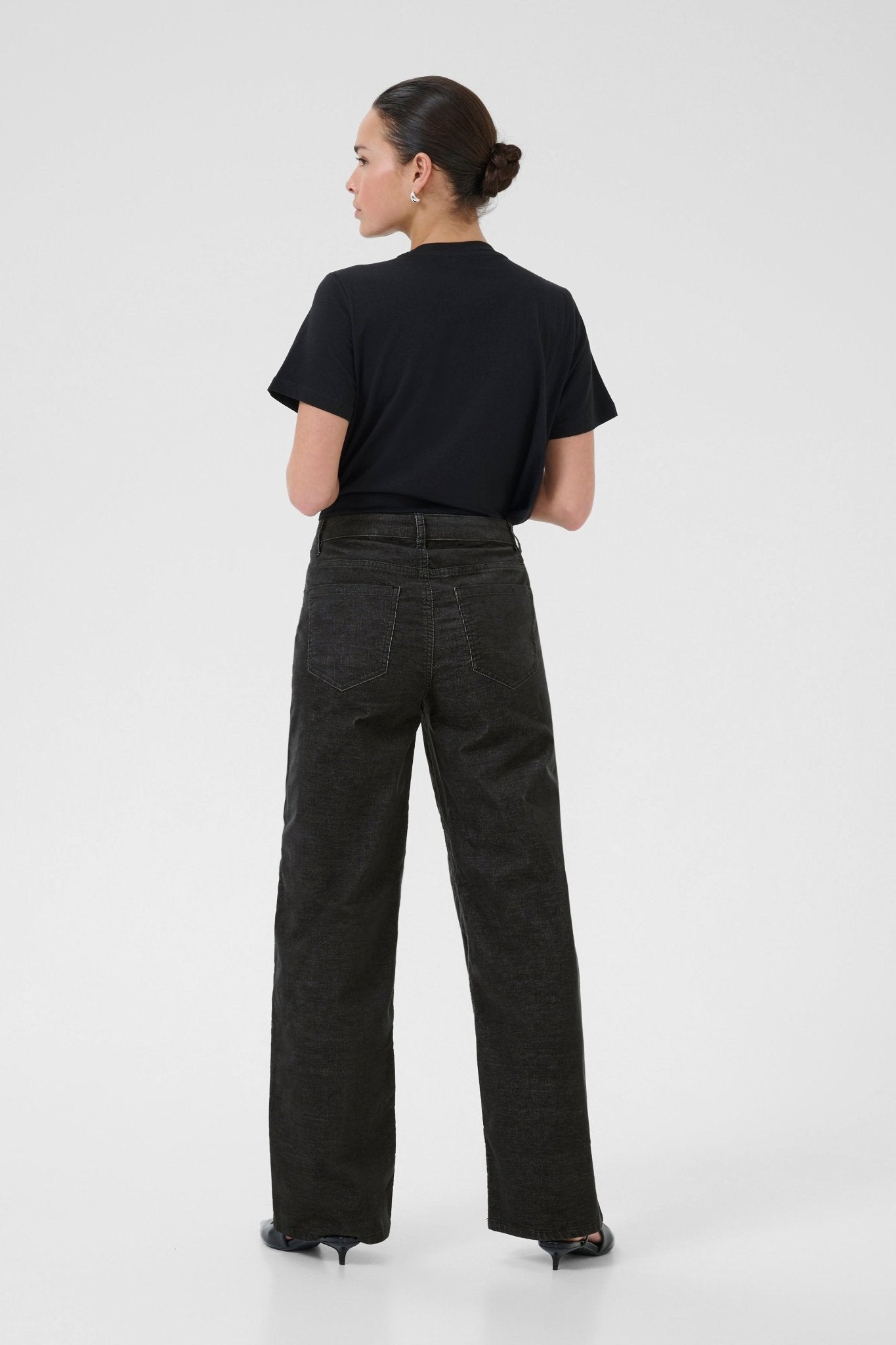 picture of Kaffe KAMolly Cord Trouser - Black Oyster - Number Two - womens - fashion - clothing - Kaffe 4