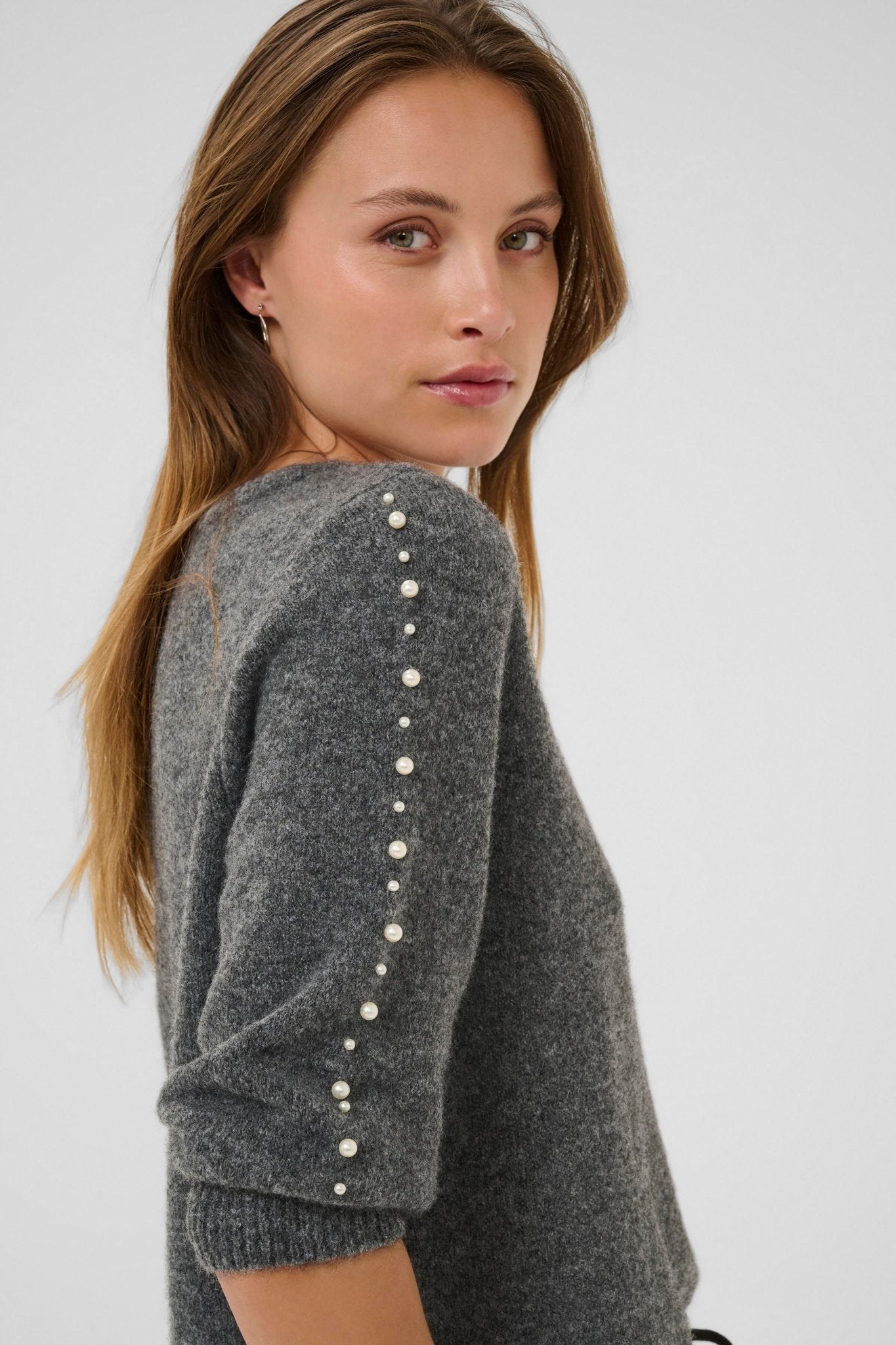 picture of Kaffe KABetty Pullover - Grey Melange - Number Two - womens - fashion - clothing - Kaffe 2