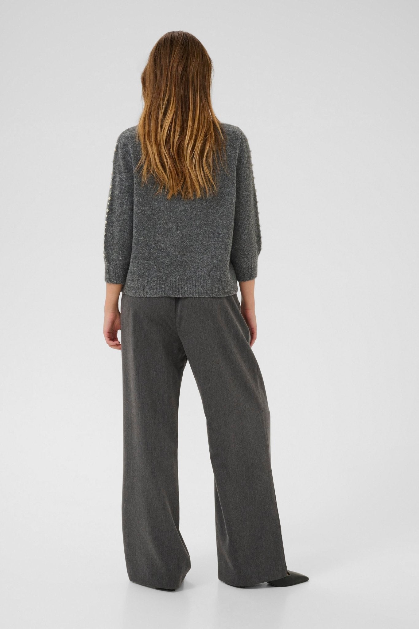 picture of Kaffe KABetty Pullover - Grey Melange - Number Two - womens - fashion - clothing - Kaffe 4