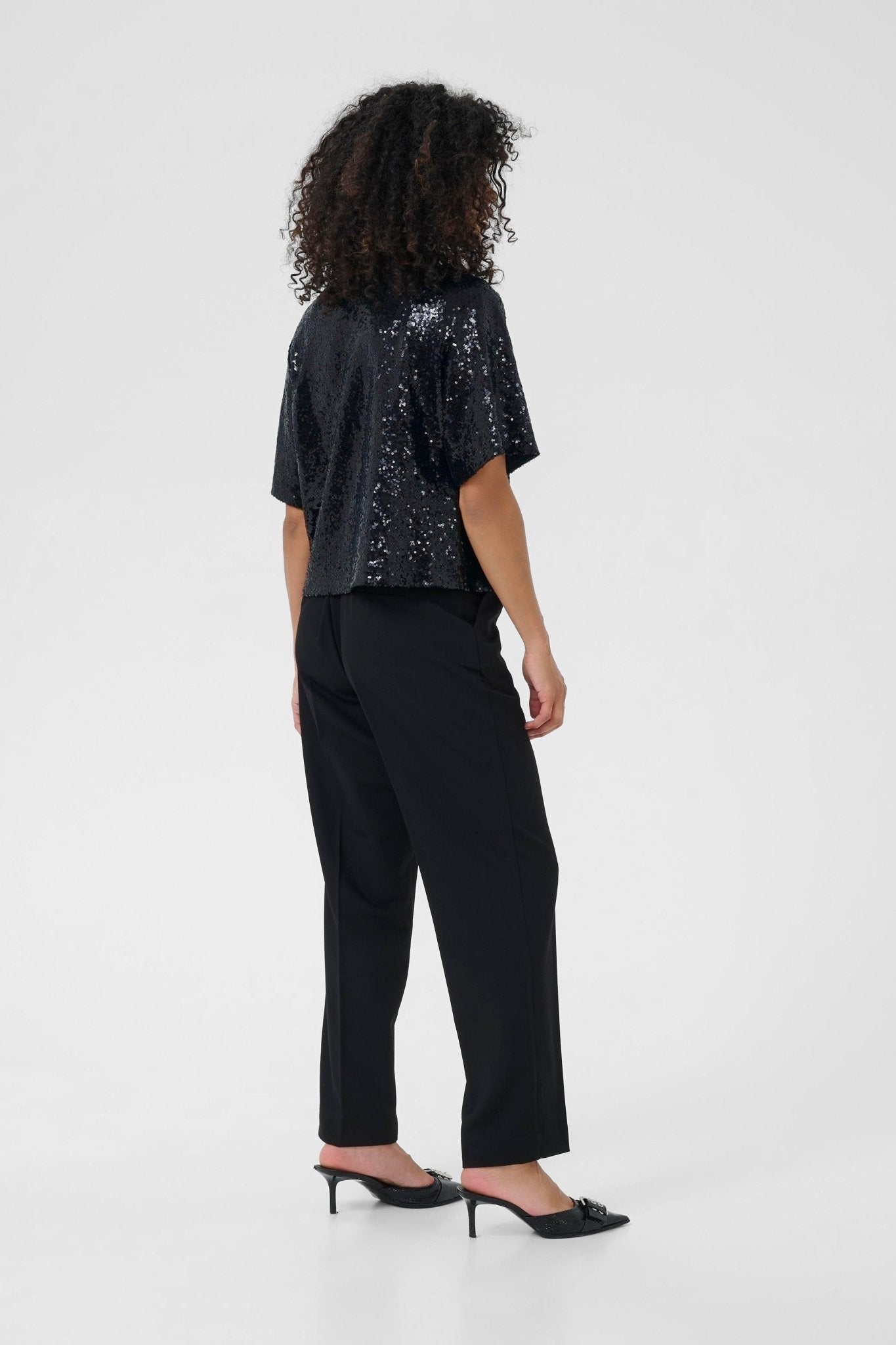 picture of Kaffe KAmiranda Sequin Blouse - Deep Black - Number Two - womens - fashion - clothing - Kaffe 6