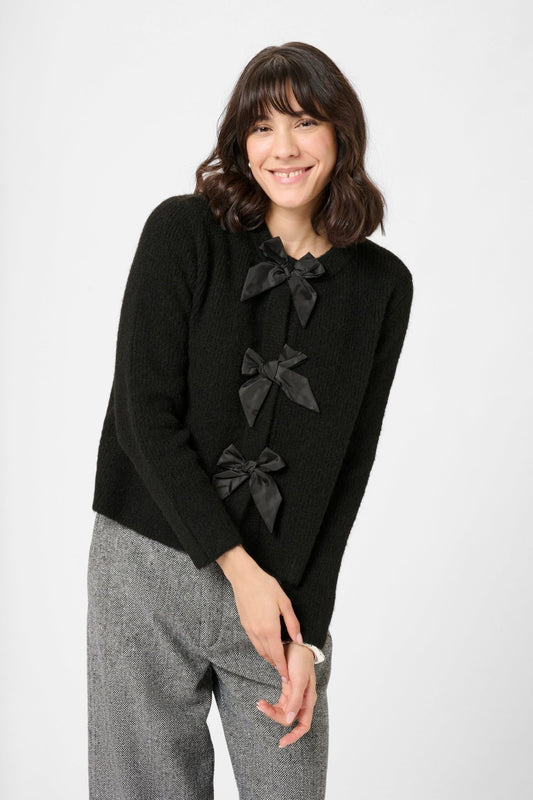 picture of Kaffe KAmay Knit Cardigan - Deep Black - Number Two - womens - fashion - clothing - Kaffe 1