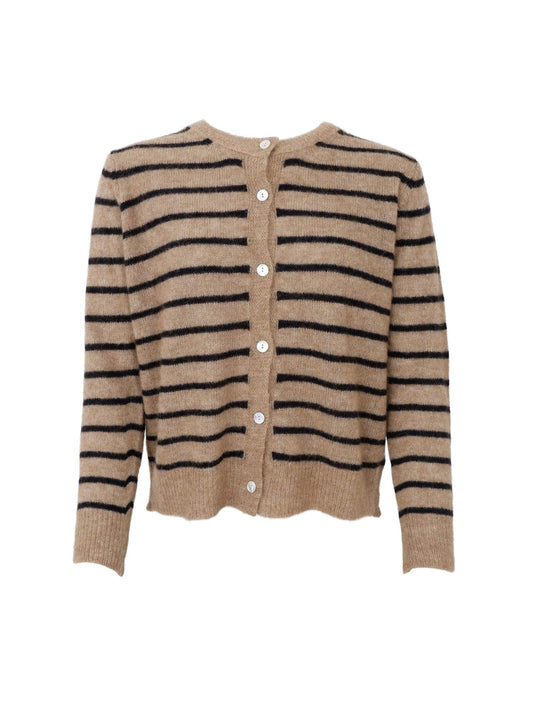 picture of Black Colour DELL Cardigan - Taupe - Number Two - womens - fashion - clothing - Black Colour 1