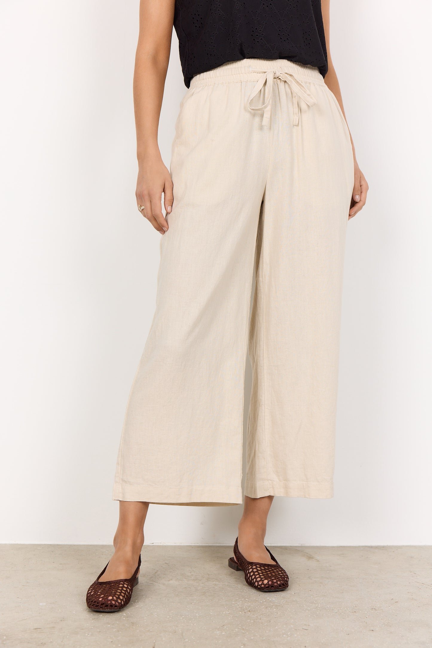 SoyaConcept INA 2 Cropped Trouser Light Sand