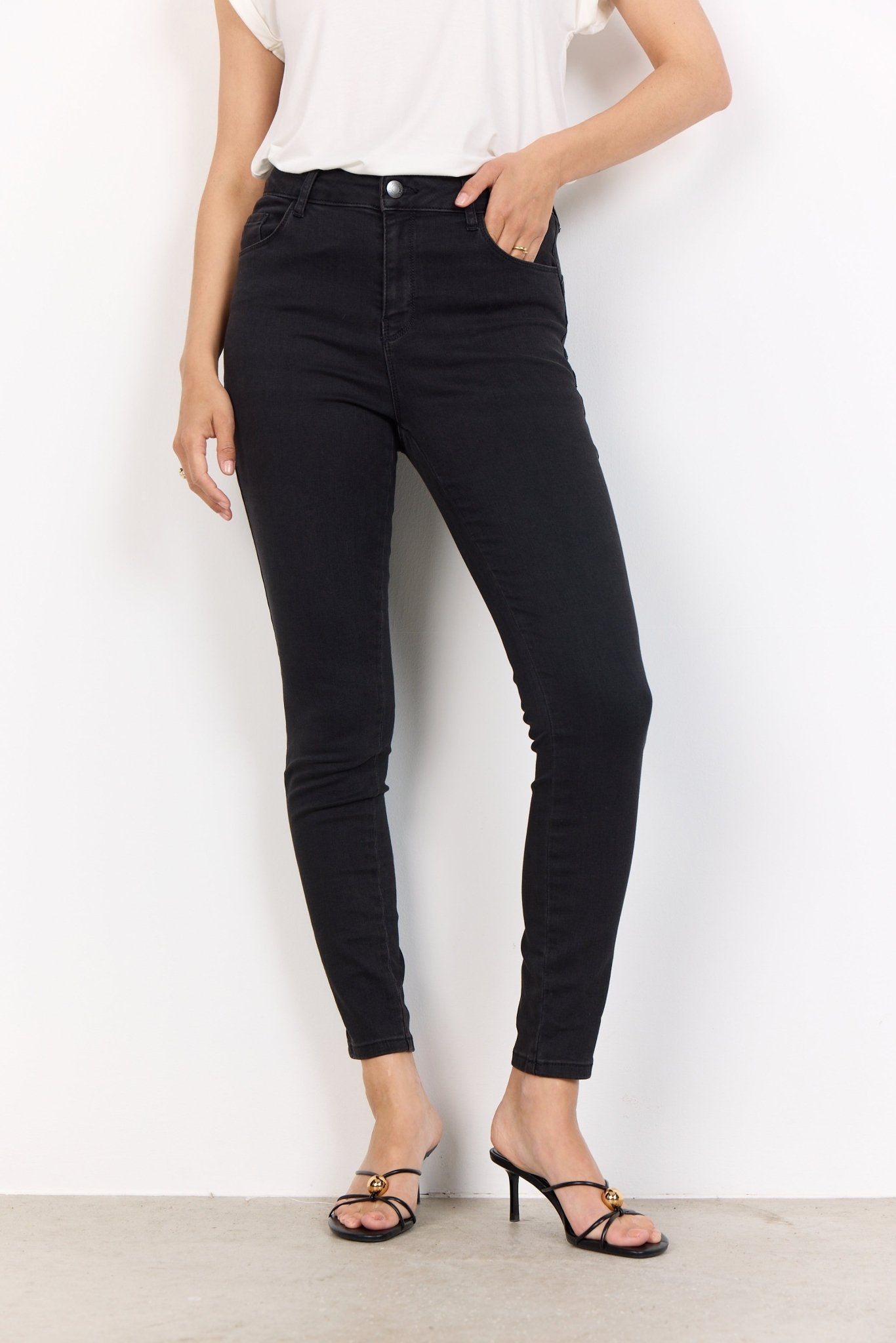 picture of SoyaConcept KIMBERLY PATRIZIA 10 Jean - Dark Grey Denim - Number Two - womens - fashion - ethical - clothing -Soya