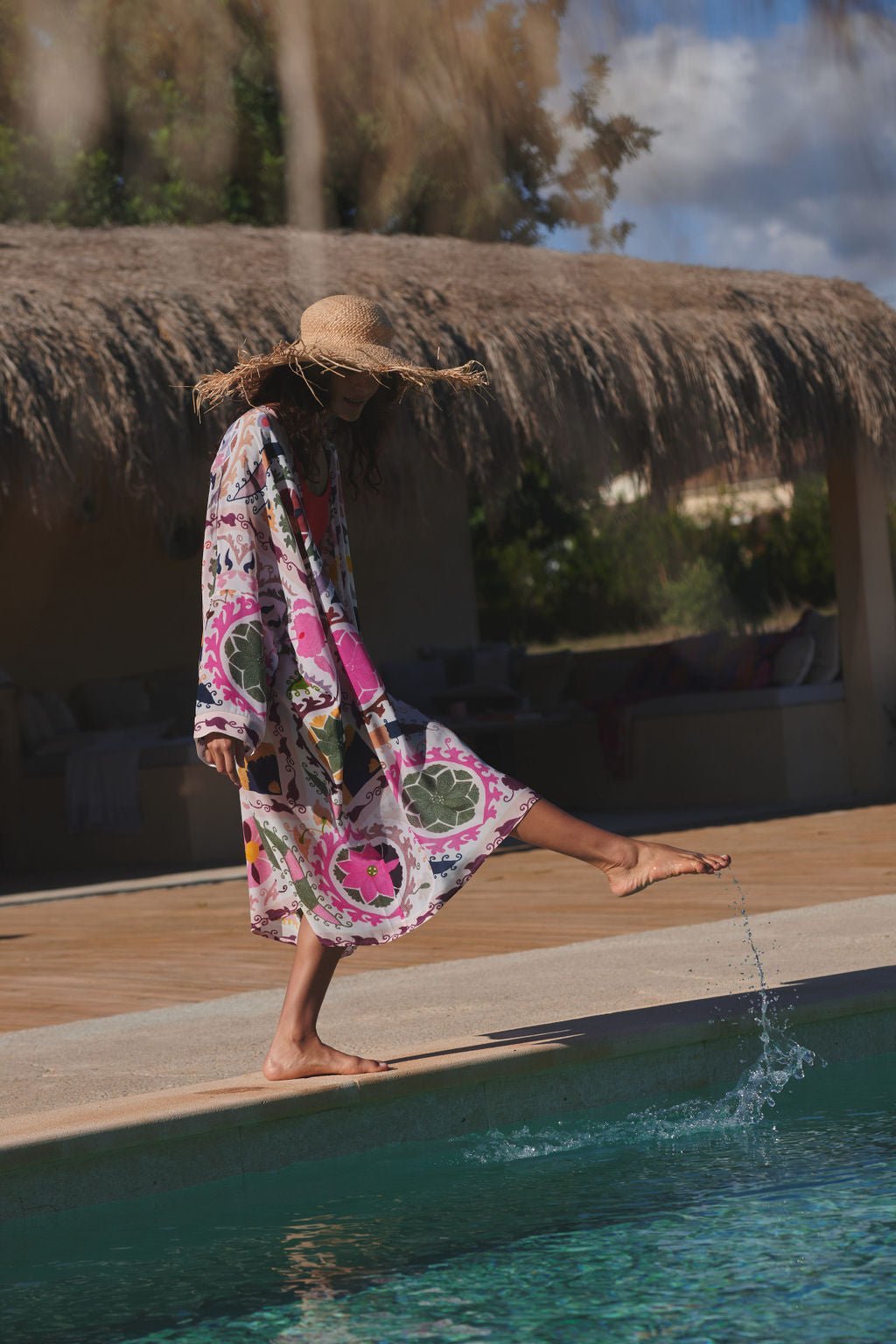 picture of One Hundred Stars GRANDE Kimono Susani Pink - Number Two - womens - fashion - ethical - clothing - One Hundred