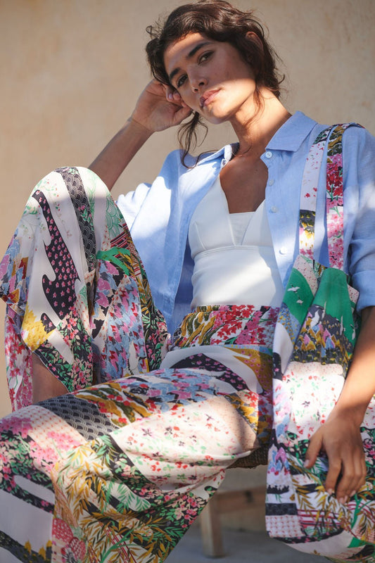 picture of One Hundred Stars Palazzo Pants Spring White - Number Two - womens - fashion - ethical - clothing - One Hundred