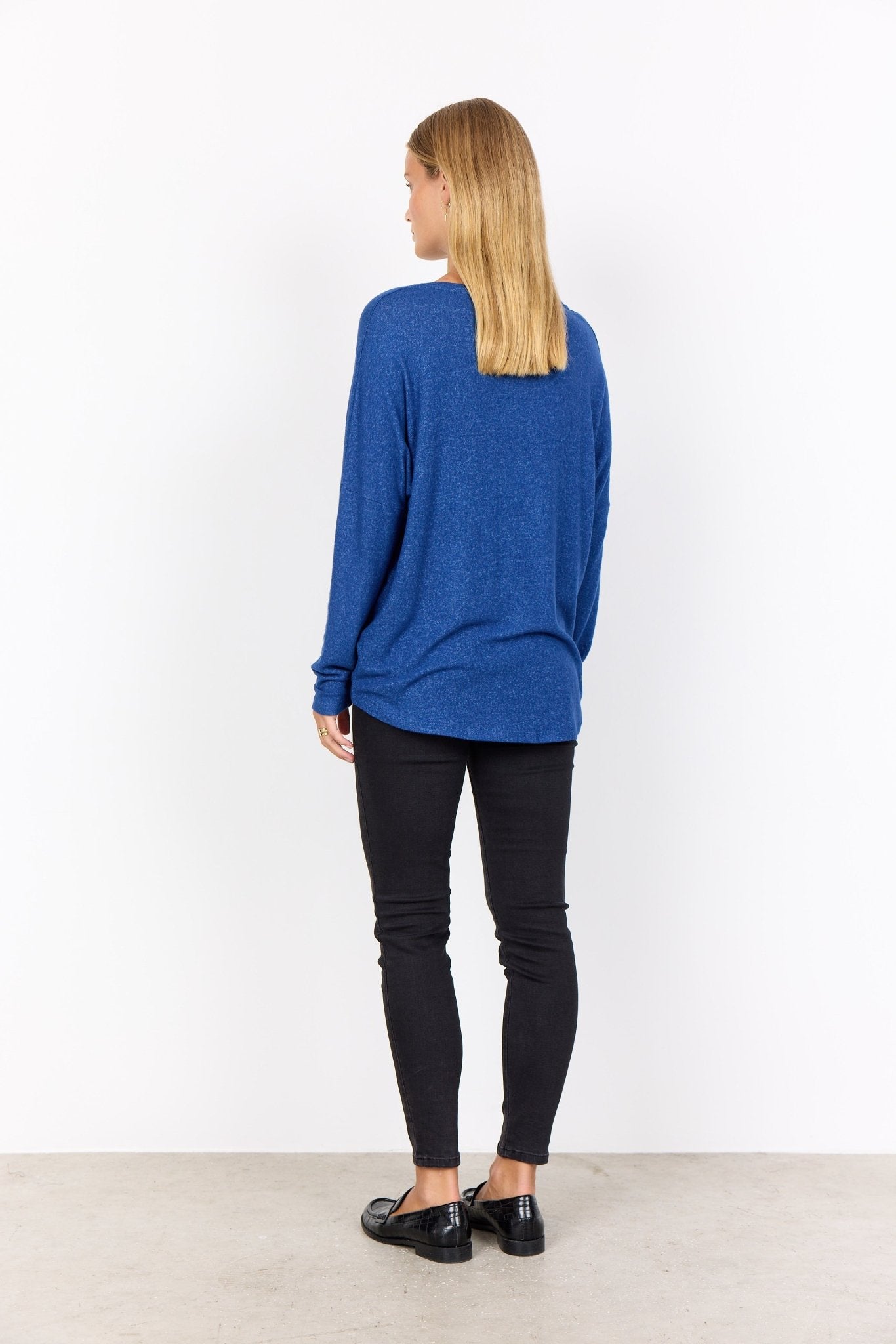 picture of SoyaConcept BIARA 1 Long Sleeve T Blouse - Dark Blue Melange - Number Two - womens - fashion - ethical - clothing