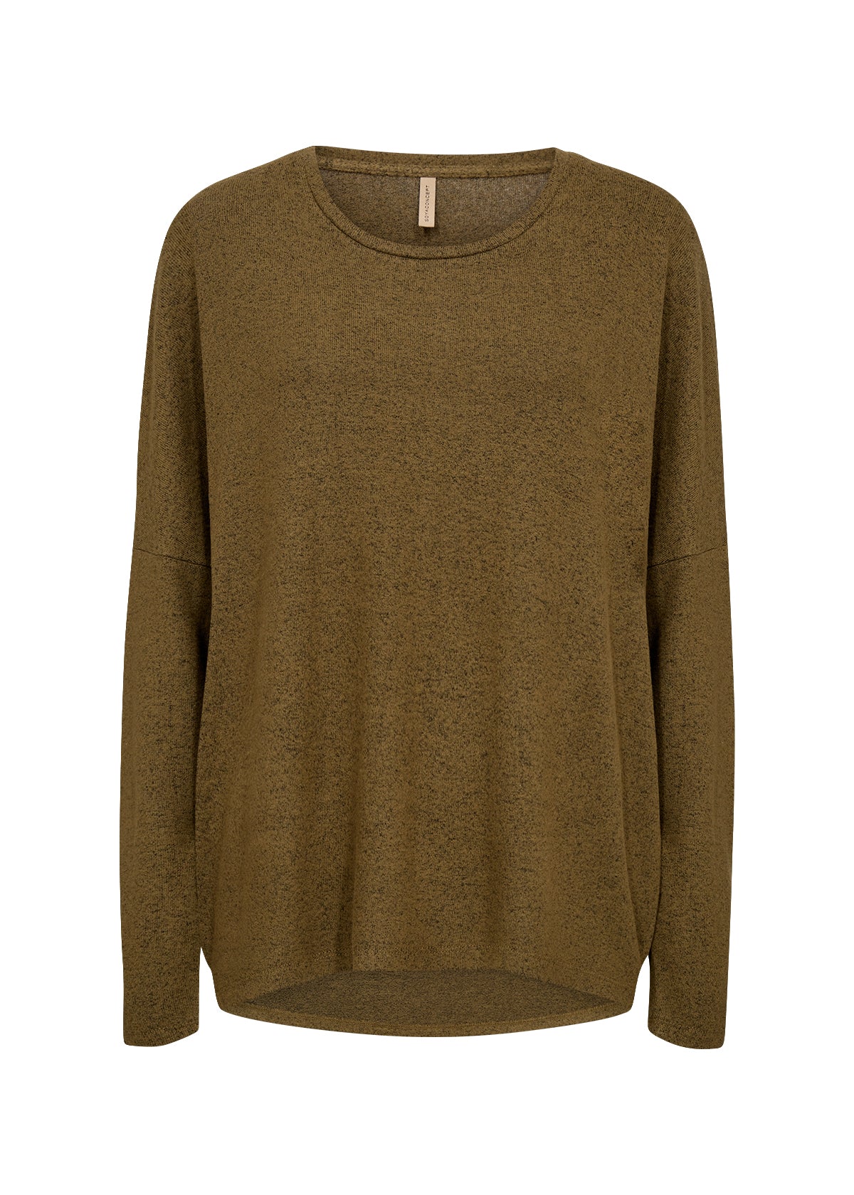 picture of SoyaConcept BIARA 1 Long Sleeve T Blouse - Olive Melange - Number Two - womens - fashion - ethical - clothing -