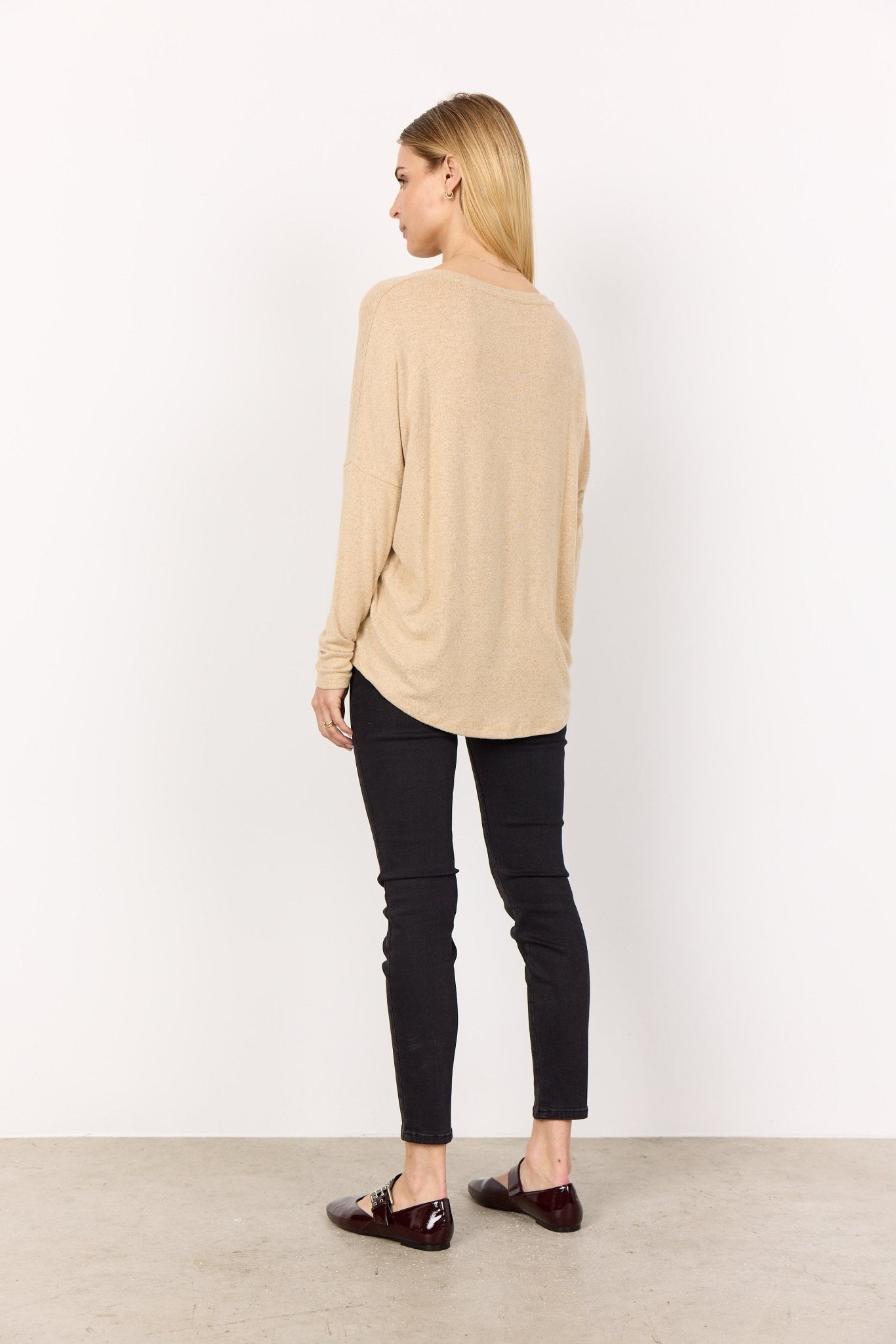 picture of SoyaConcept BIARA 1 Long Sleeve Top - Sand Melange - Number Two - womens - fashion - ethical - clothing - Soya