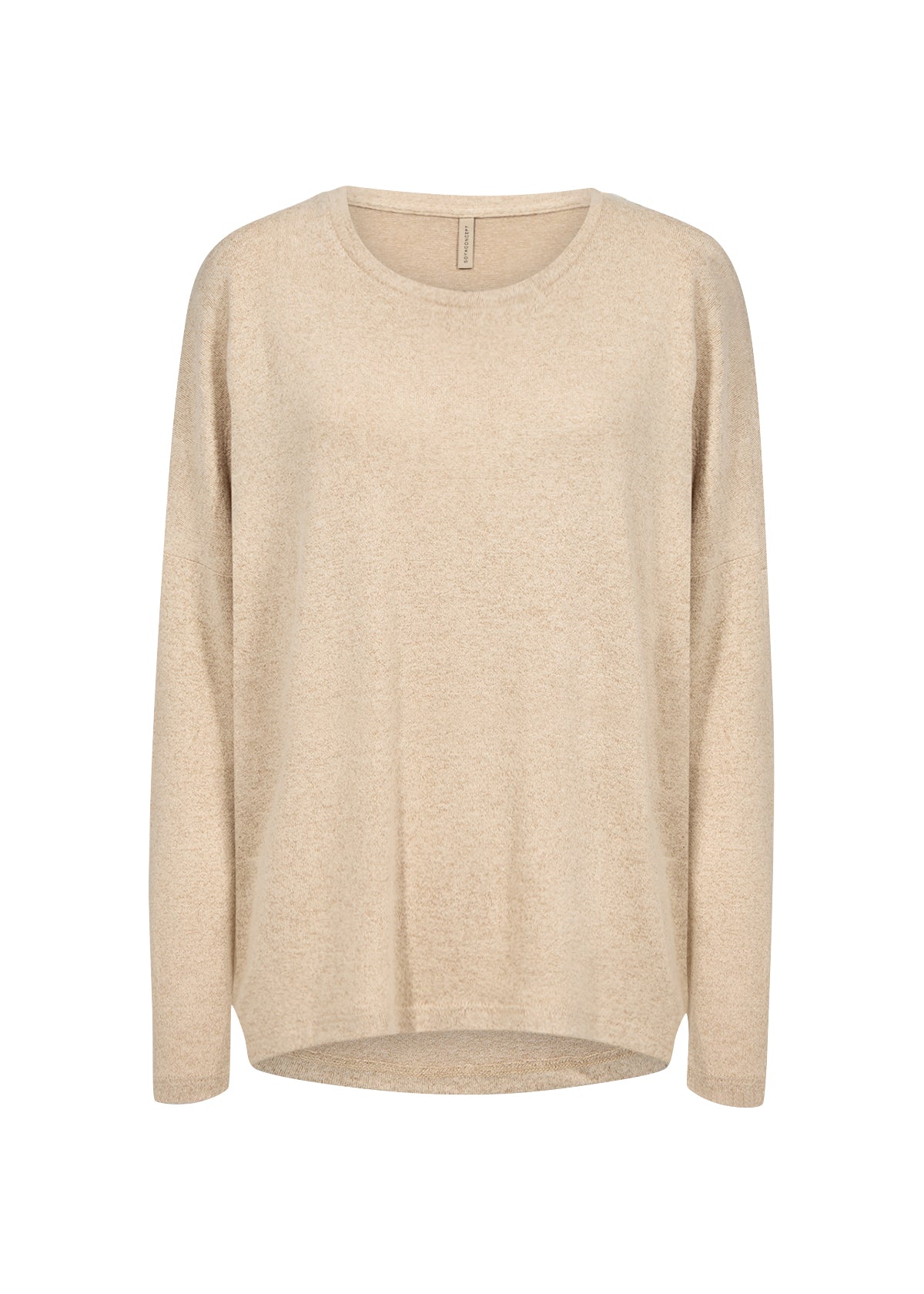 picture of SoyaConcept BIARA 1 Long Sleeve Top - Sand Melange - Number Two - womens - fashion - ethical - clothing - Soya