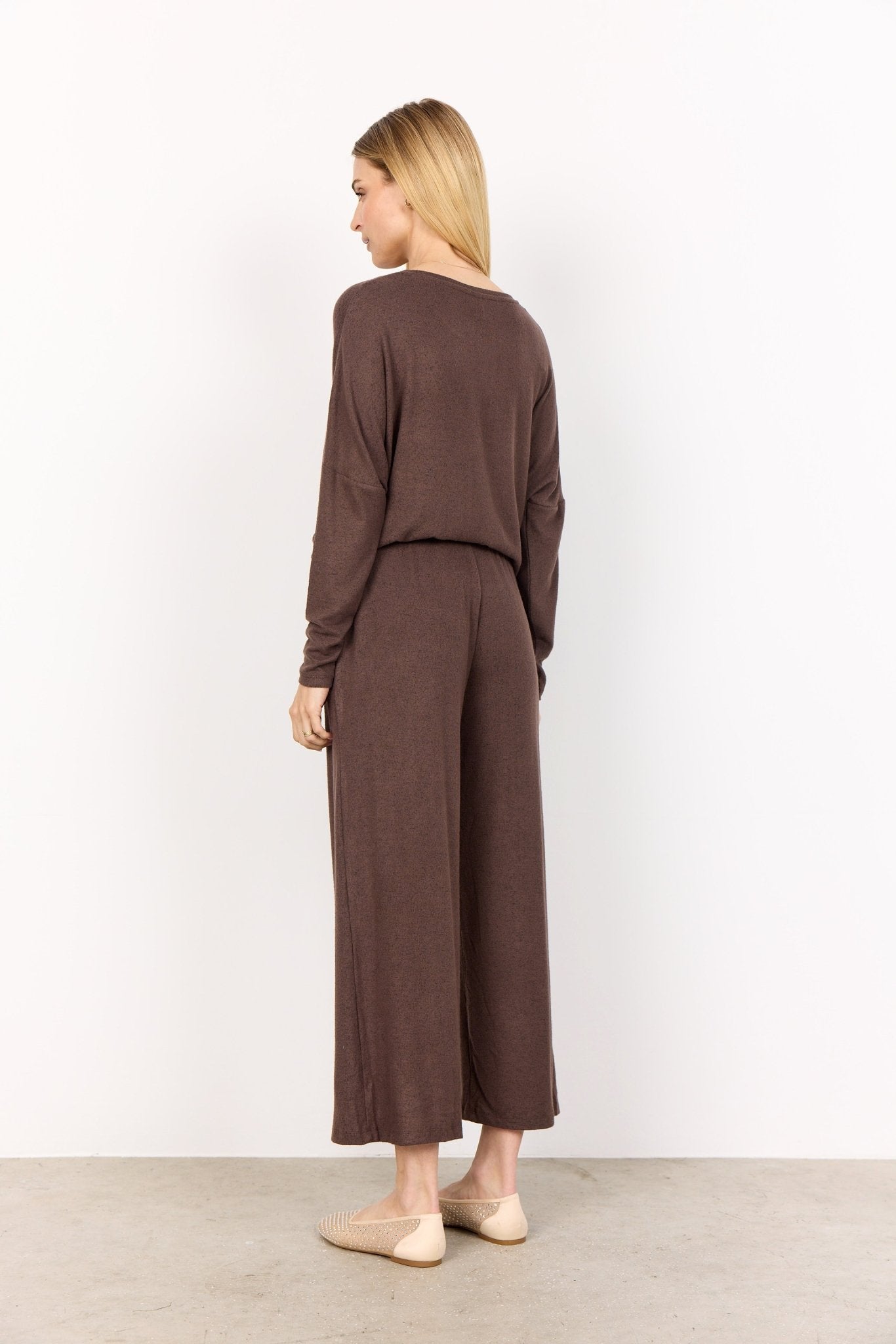 picture of SoyaConcept BIARA 1 Long Sleeve Top - Hot Fudge Melange - Number Two - womens - fashion - ethical - clothing -Soya
