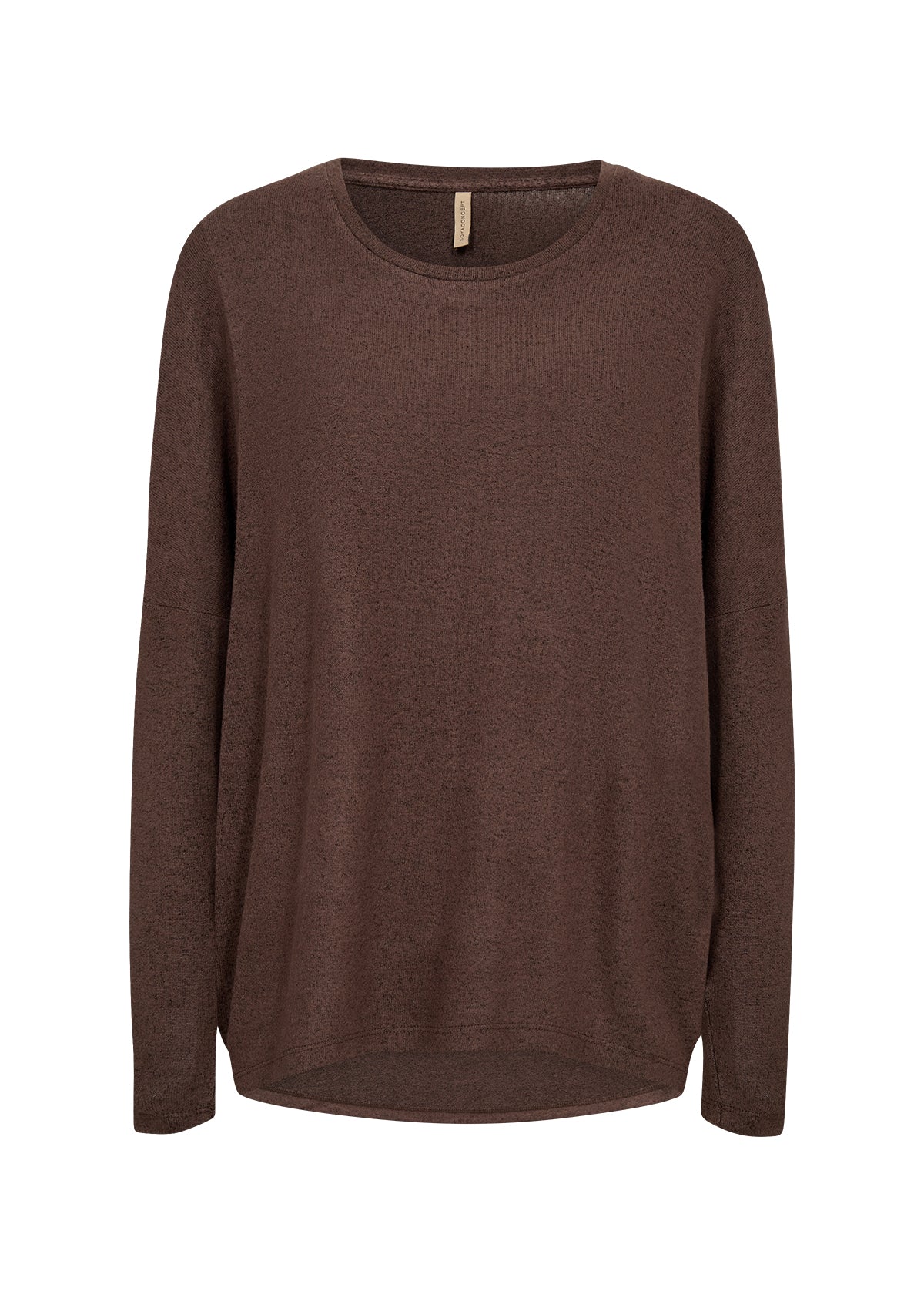 picture of SoyaConcept BIARA 1 Long Sleeve Top - Hot Fudge Melange - Number Two - womens - fashion - ethical - clothing -Soya
