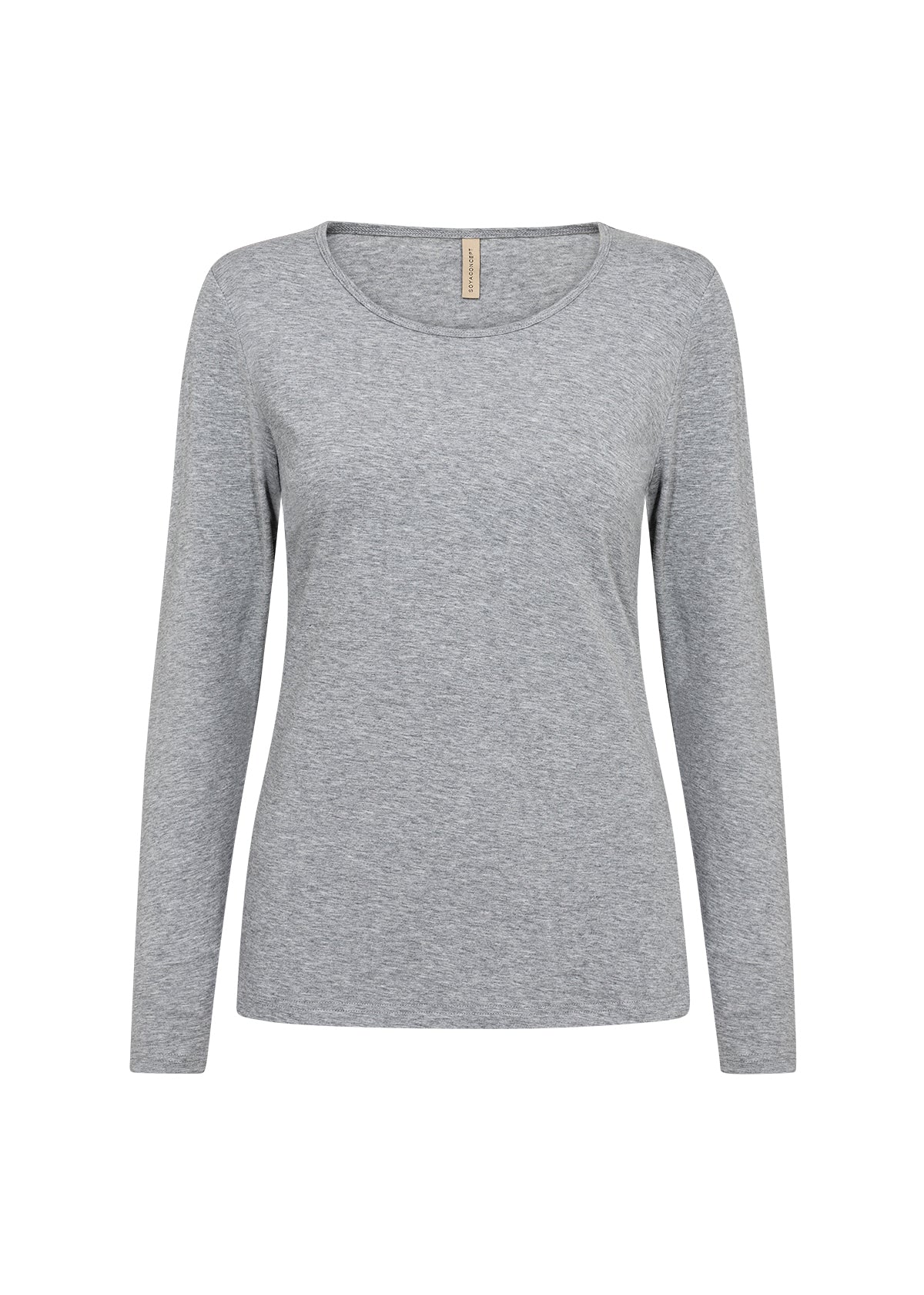 picture of SoyaConcept PYLLE 2 T-shirt - Medium Grey Melange - Number Two - womens - fashion - ethical - clothing - Soya