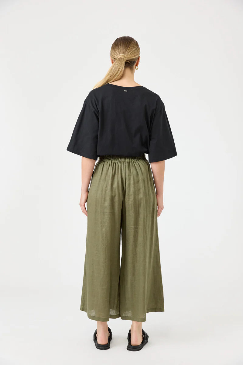 Eb & Ive Studio Crop Pant - Khaki