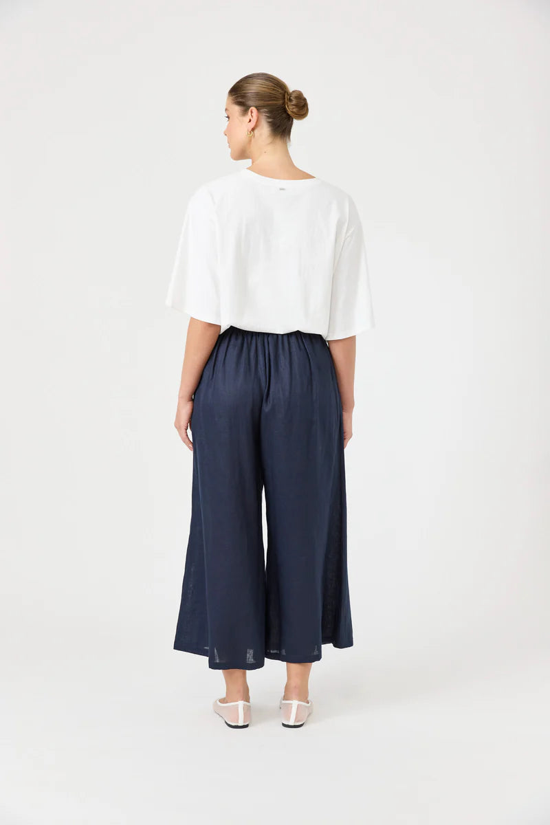Eb & Ive Studio Crop Pant - Navy