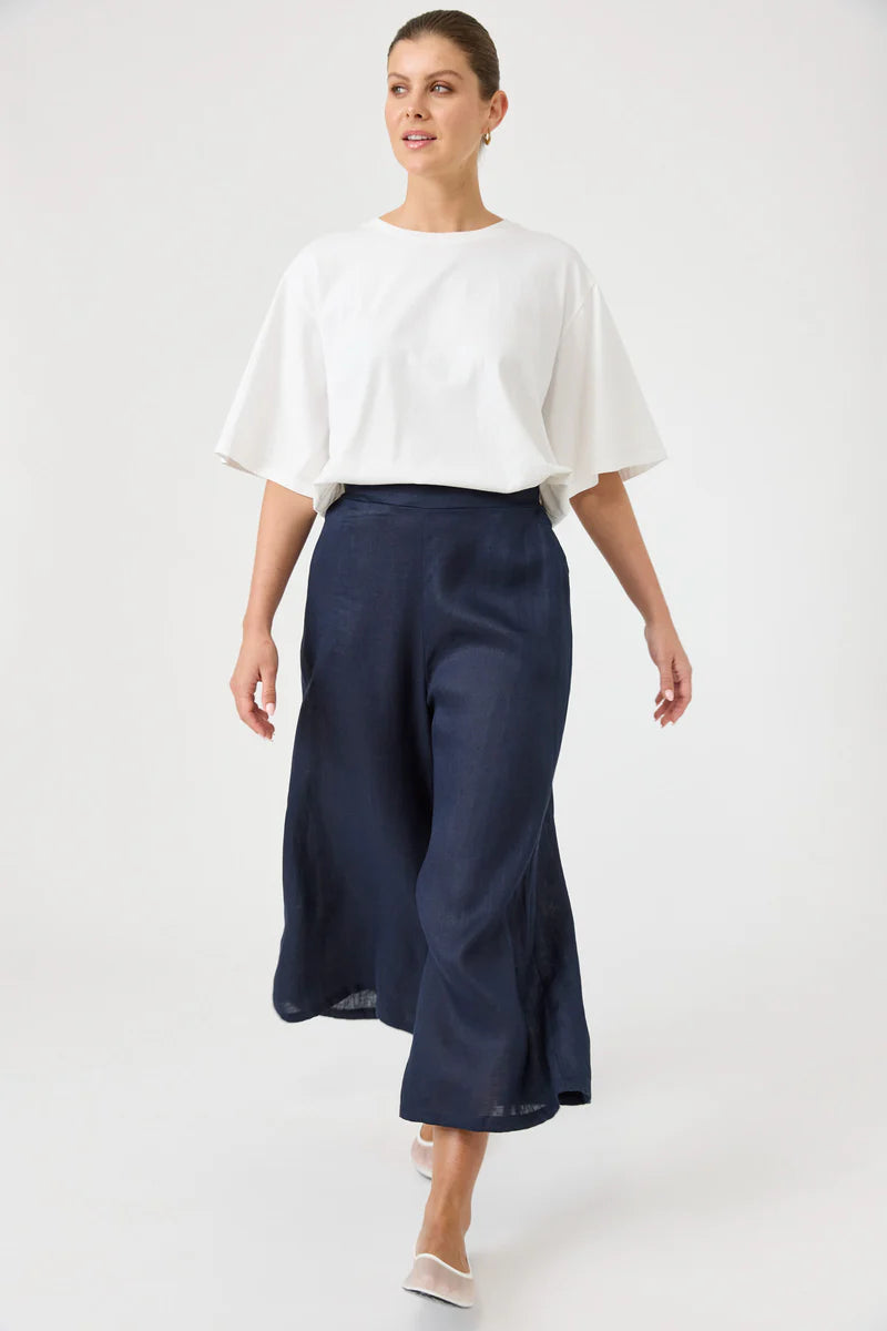 Eb & Ive Studio Crop Pant - Navy