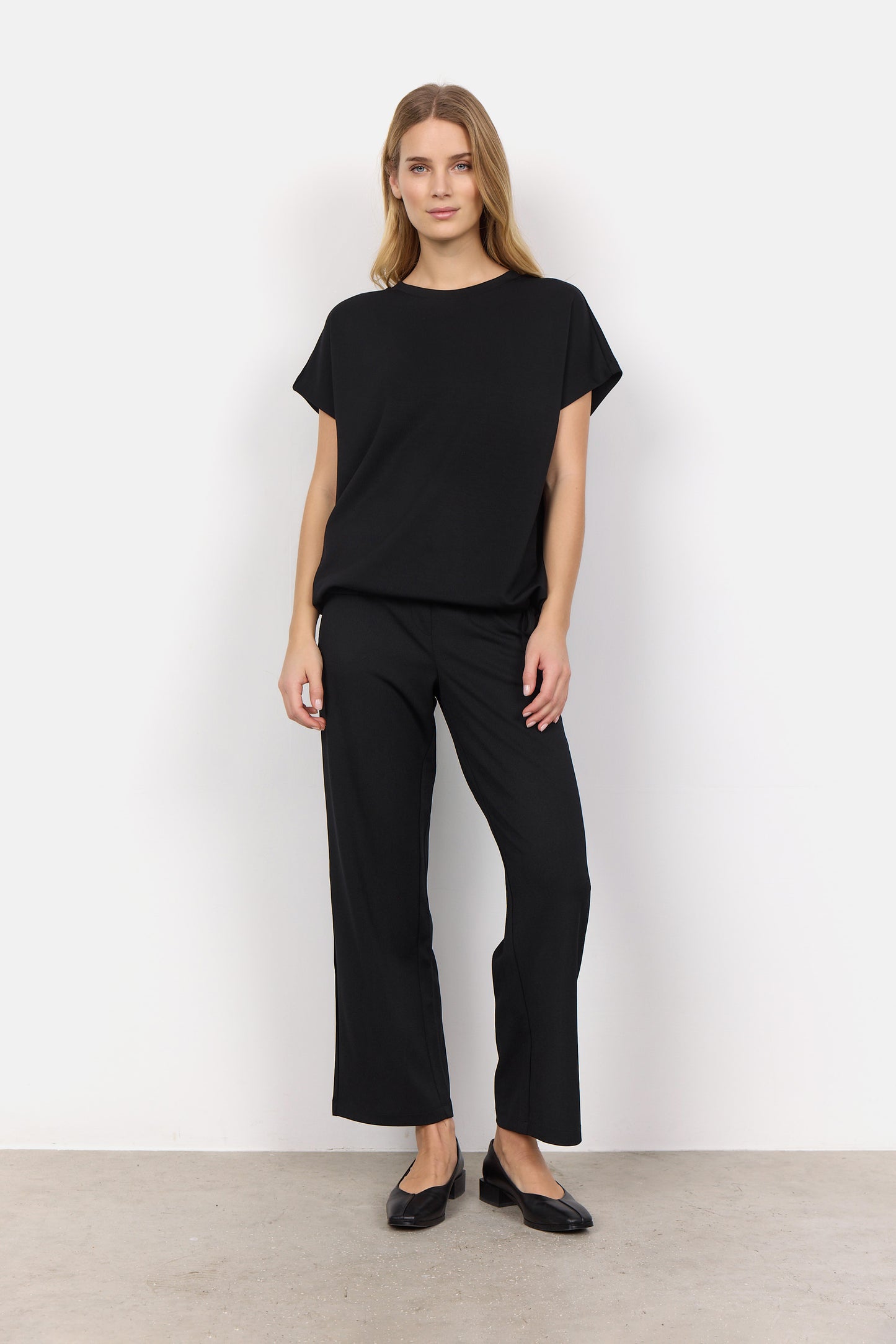 SoyaConcept BANU 169 Short Sleeve Sweatshirt Black