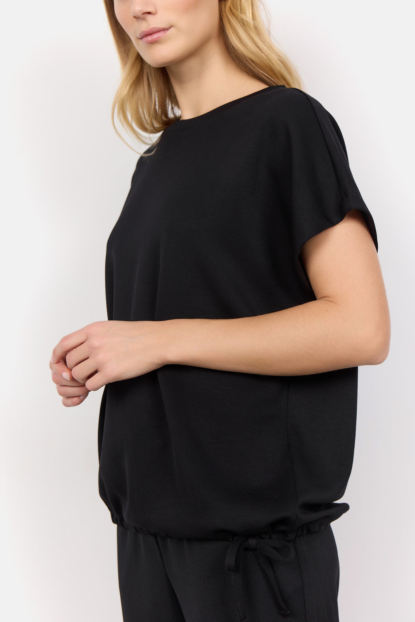 SoyaConcept BANU 169 Short Sleeve Sweatshirt Black