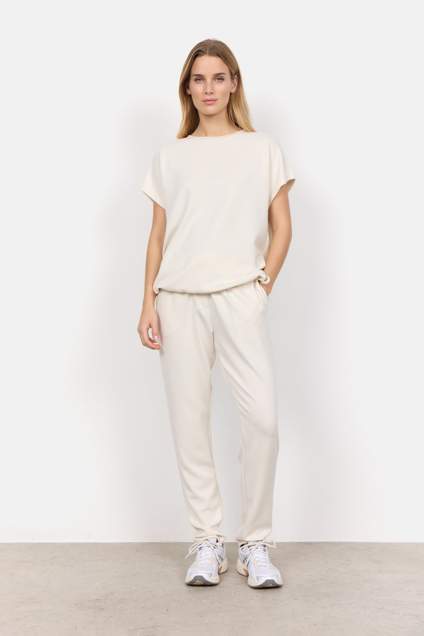 SoyaConcept BANU 169 Short Sleeve Sweatshirt Cream