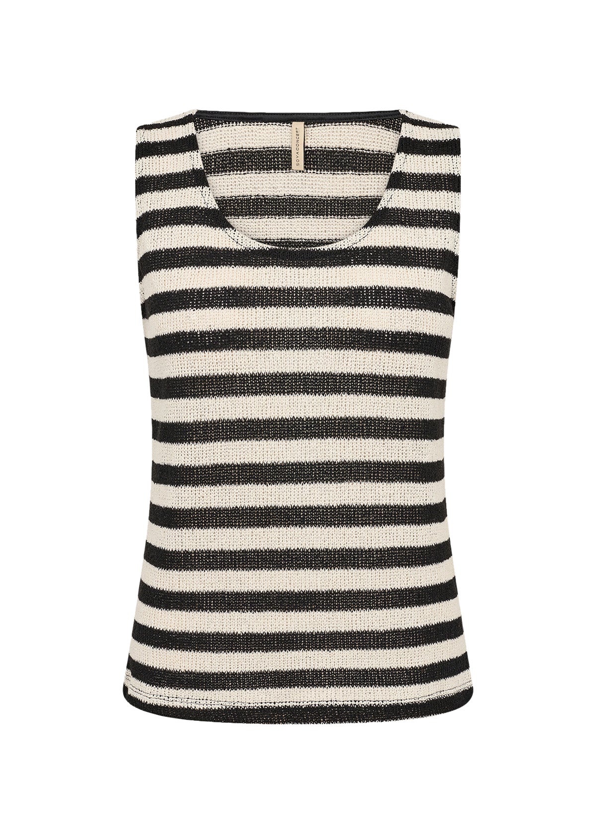 SoyaConcept ROSENNA 1 Knit Vest Black Stripe