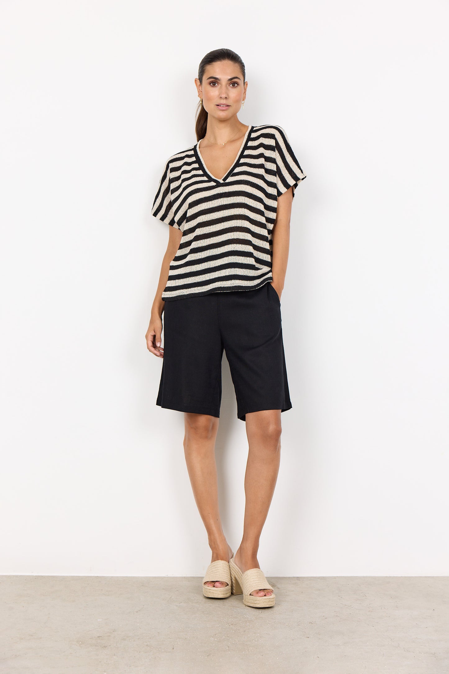 SoyaConcept ROSENNA 2 Knit Top Black Stripe