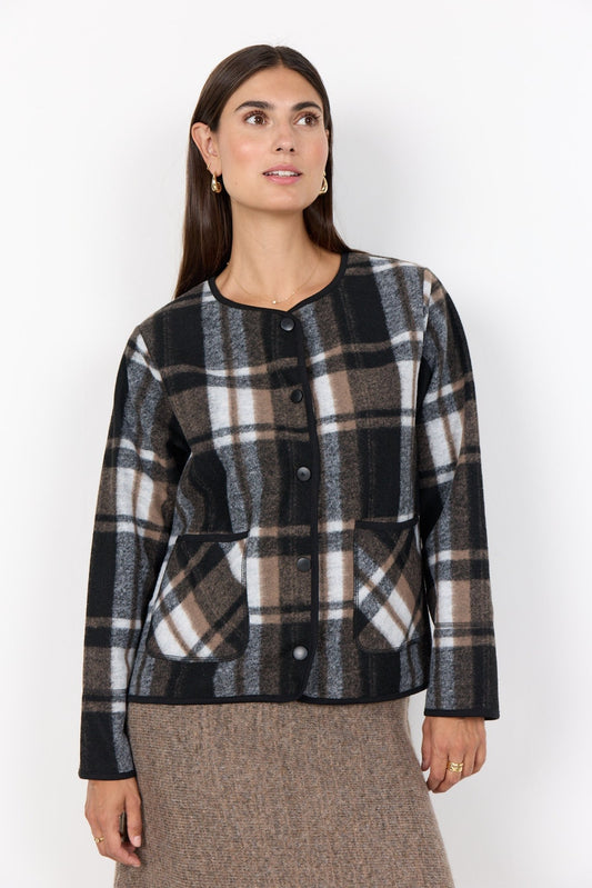 picture of SoyaConcept VOCAL 1 Jacket - Black/Brown Check - Number Two - womens - fashion - clothing - SoyaConcept 1