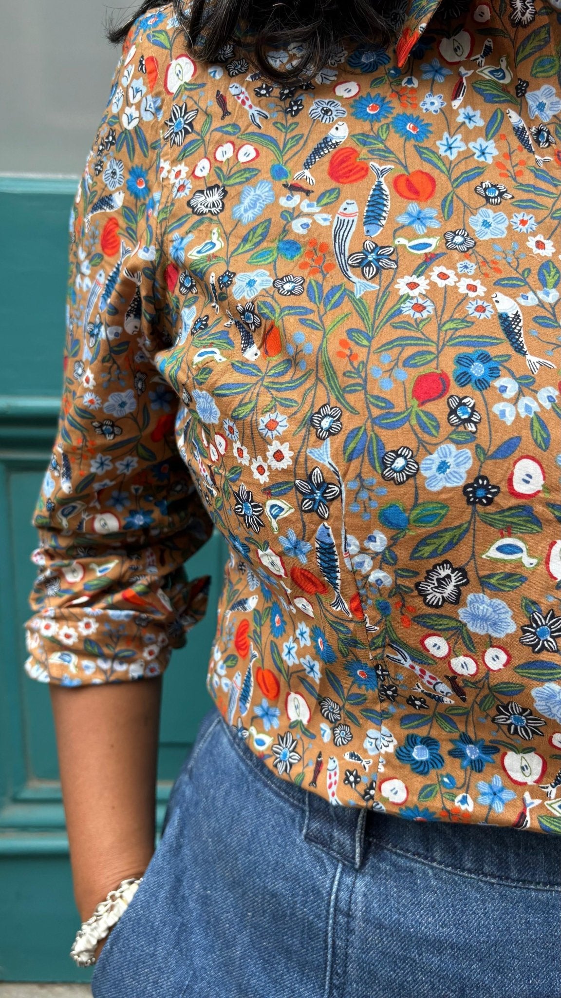 picture of Seasalt Larissa Shirt Organic Cotton - Still Life Basket - Number Two - womens - fashion - ethical - clothing