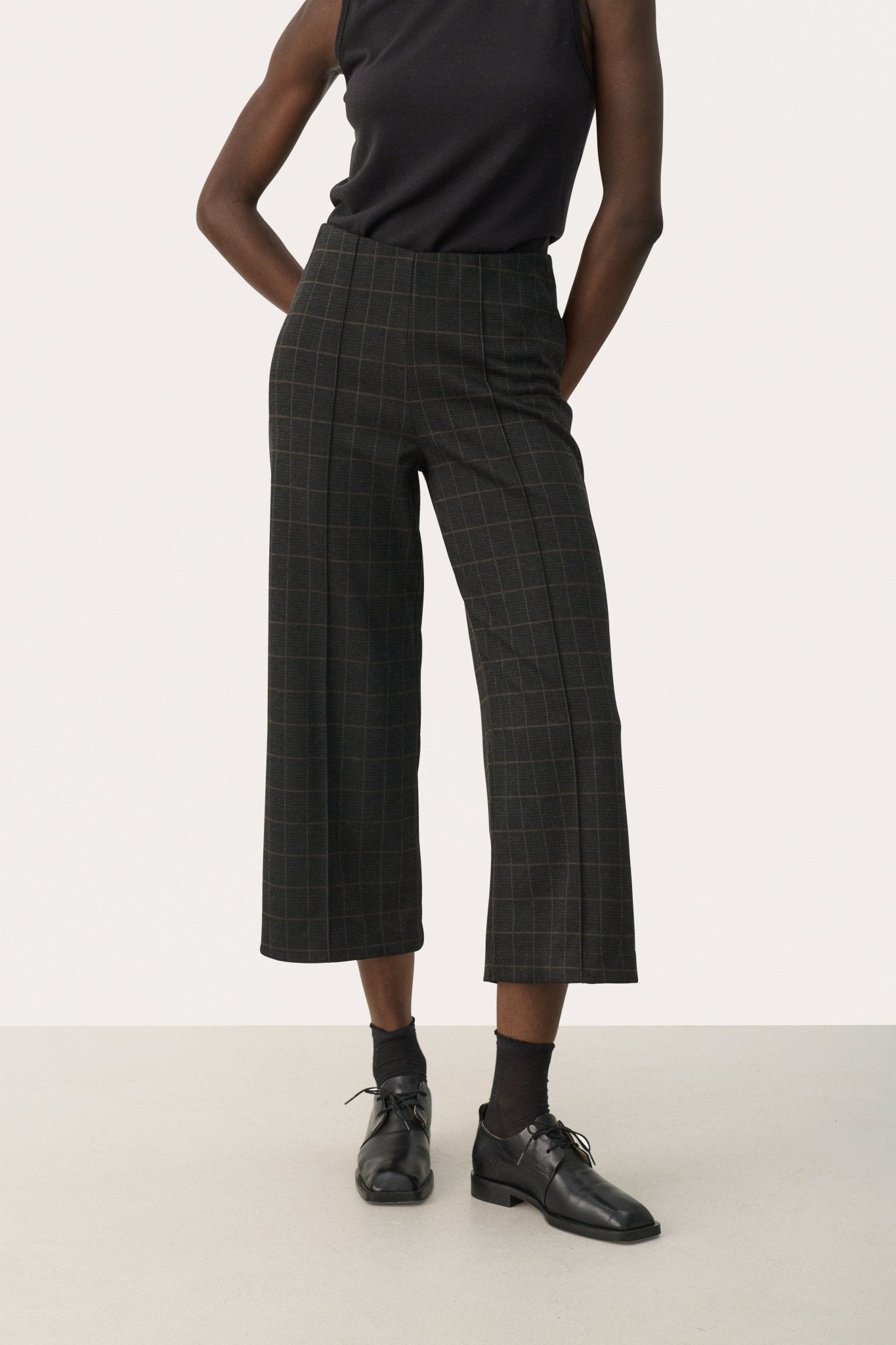 picture of Part Two Ilisan Trouser - Grey/Brown Check - Number Two - womens - fashion - clothing - Part Two 3
