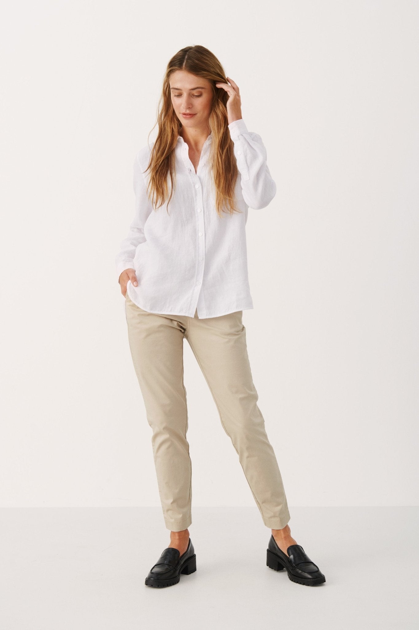 picture of Part Two KivasPW Linen Shirt Bright White - Number Two - womens - fashion - clothing - Part Two 3