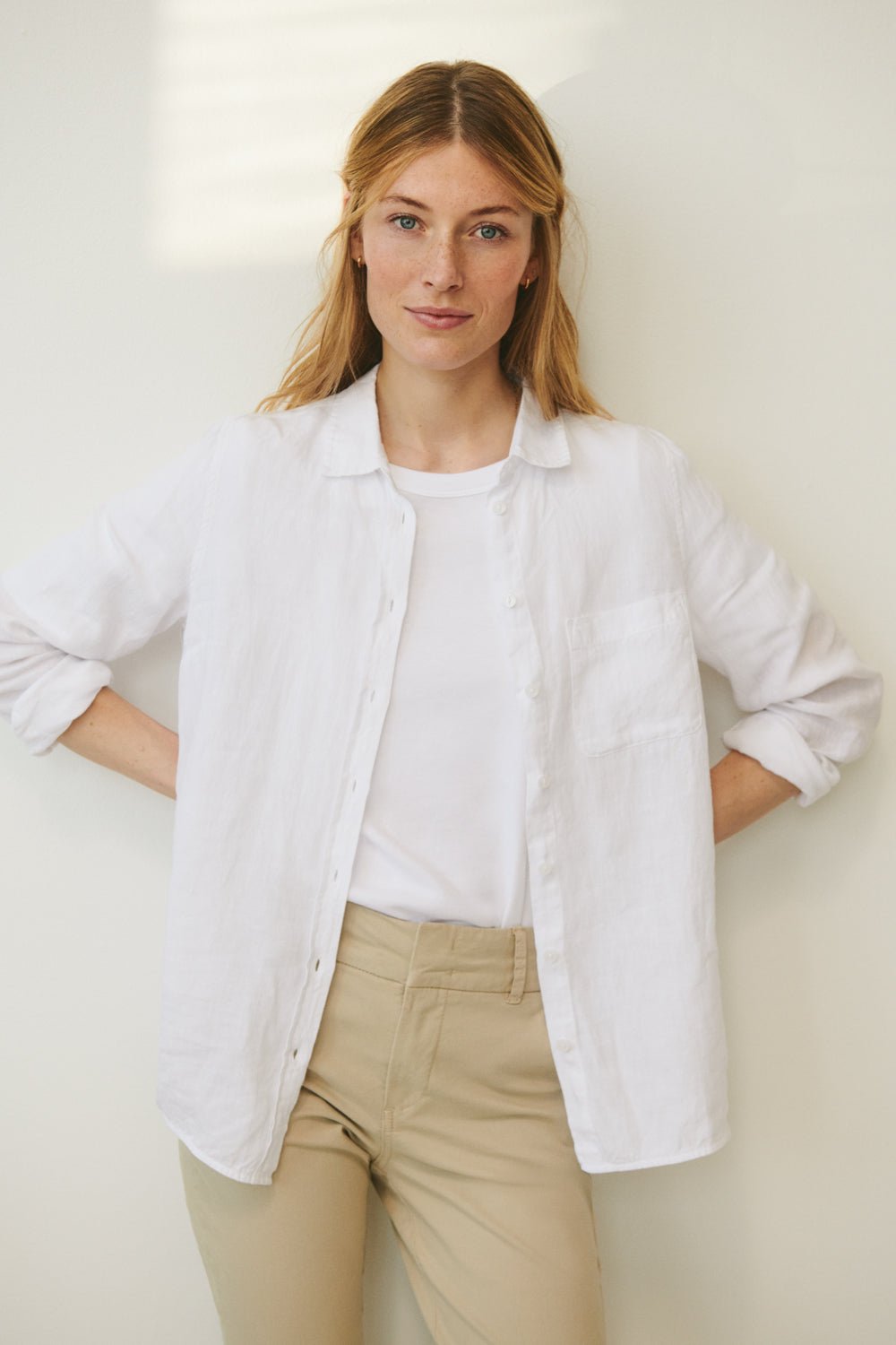picture of Part Two KivasPW Linen Shirt Bright White - Number Two - womens - fashion - clothing - Part Two 5