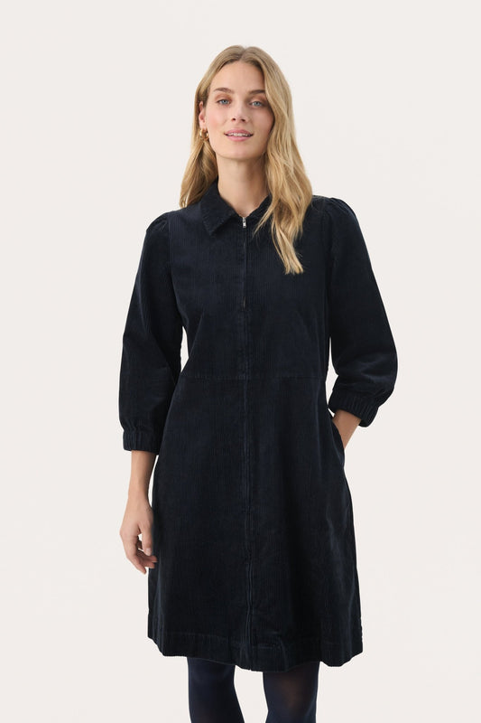 picture of Part Two Eyvors Dress - Dark Navy - Number Two - womens - fashion - clothing - Part Two 1