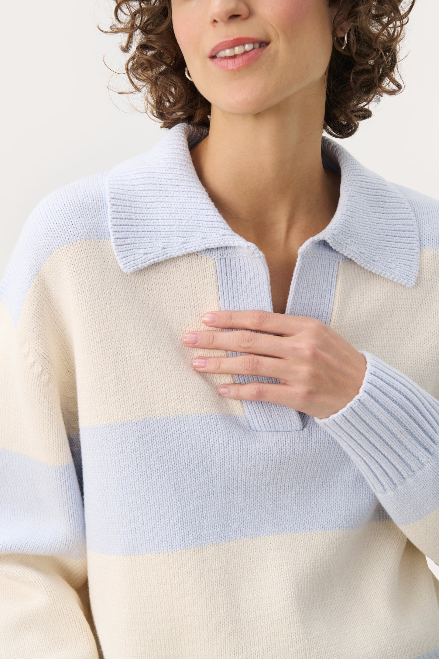 Part Two ElindaPW Knitted Sweater Heather Bold Stripe