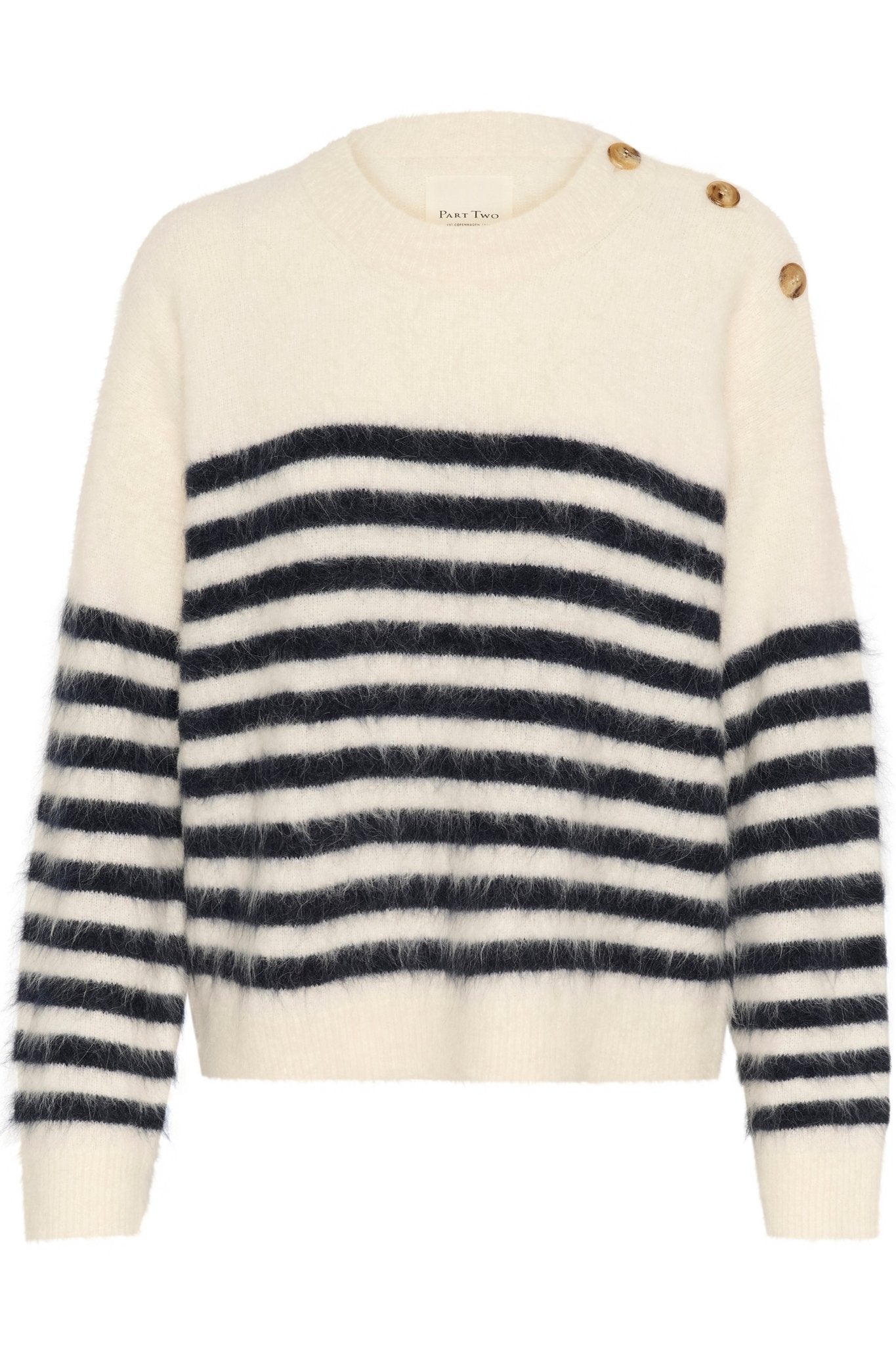 Part Two PialilPW Pullover Dark Navy Stripe