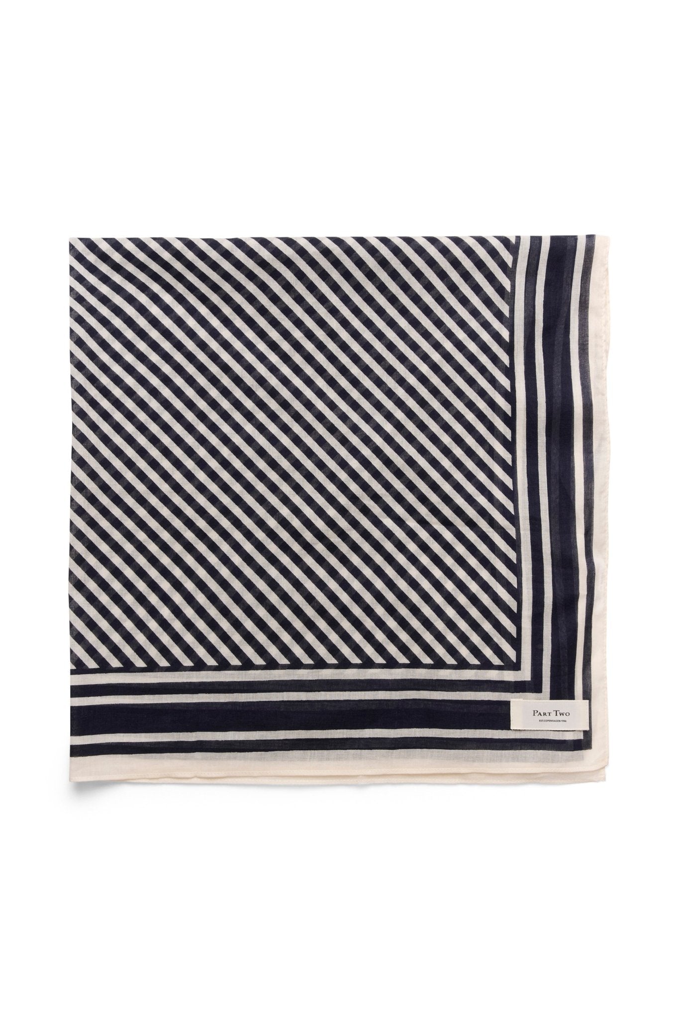 Part Two Phi Scarf Navy Stripe
